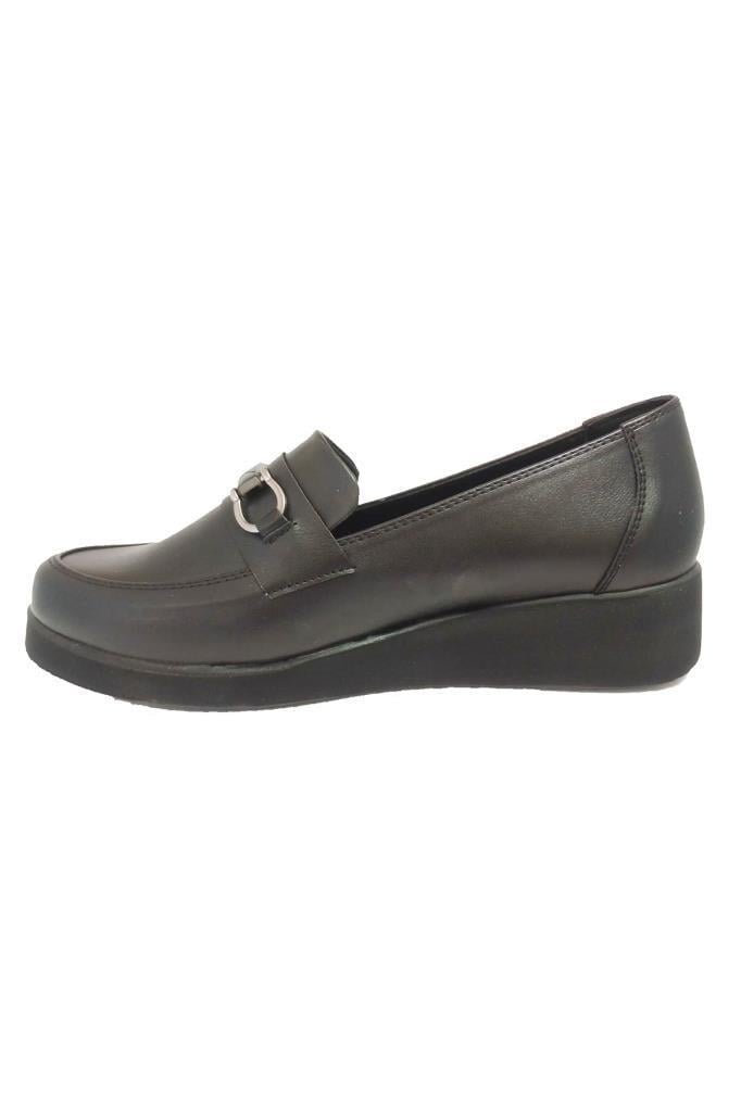 Sdf 706-24 Deri Casual Anatomik Dolgu Topuk Kadın Ayakkabı
