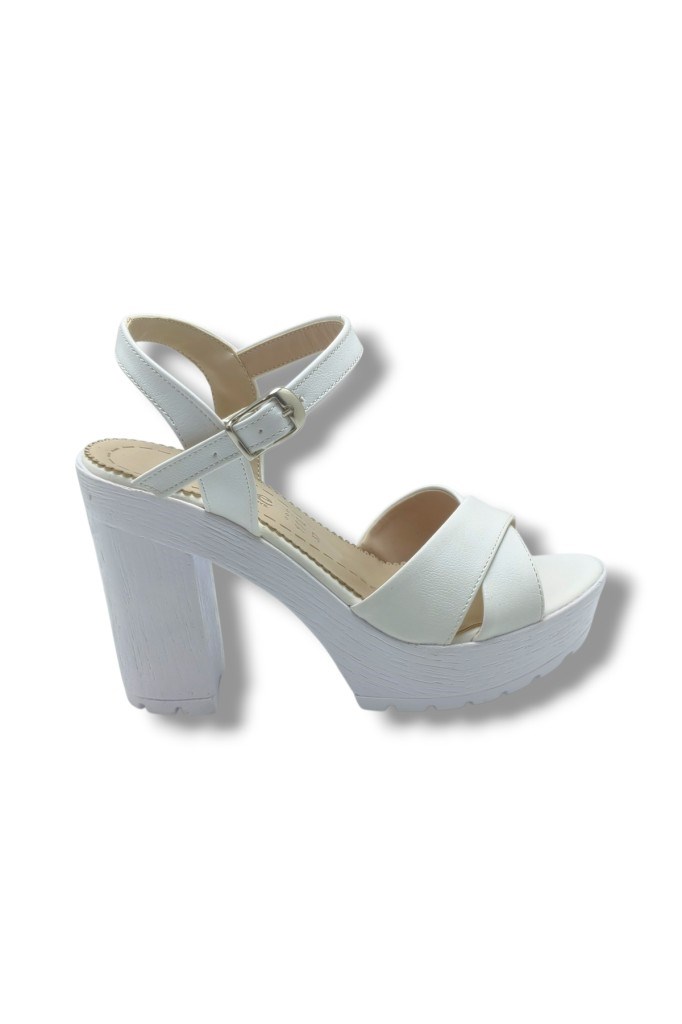 Selfie 4280-26 Cilt Çapraz Bant Platform Topuk Fashion Kadın Sandalet(11cm)
