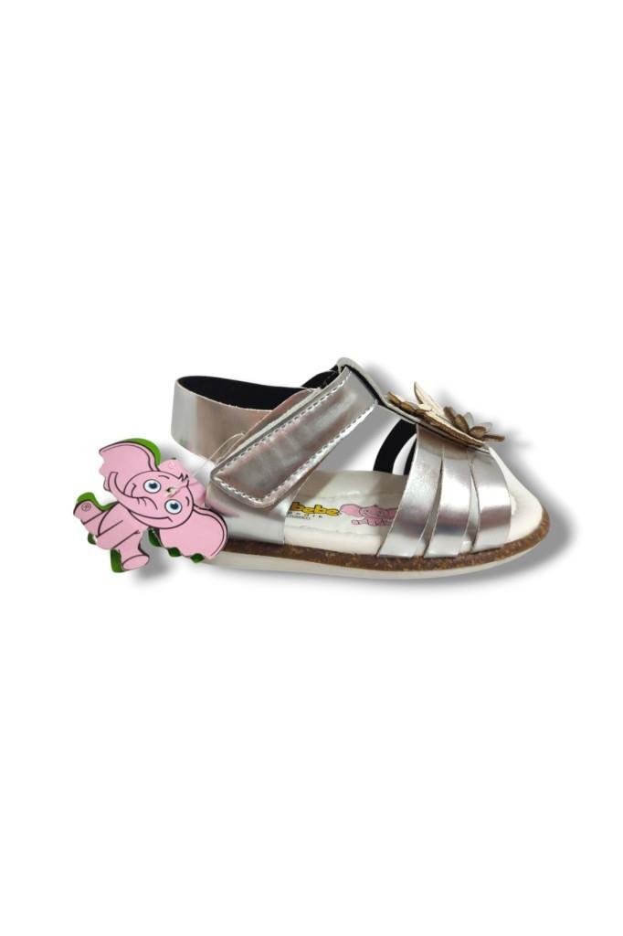 Şirinbebe 1657-20 Çift Çicekli Kız Çocuk Sandalet 21-25