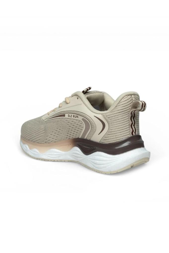 Solazer 048-26 Anorak Anatomik Taban Bağcıklı Kadın Sneaker Bej Kahve