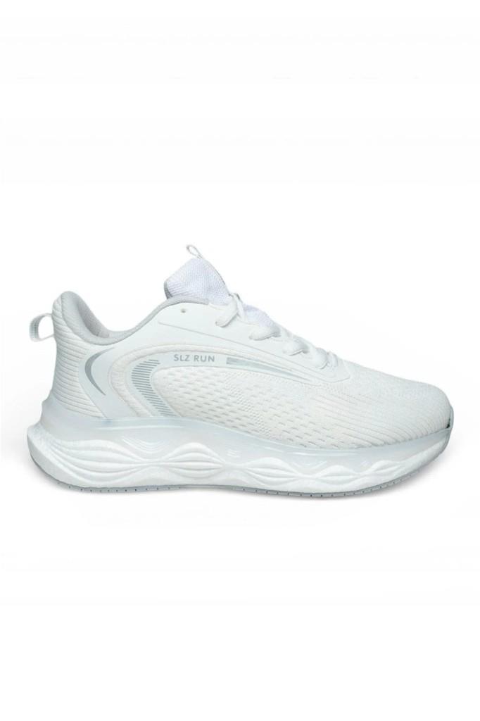 Solazer 048-26 Anorak Anatomik Taban Bağcıklı Kadın Sneaker Beyaz Gümüş