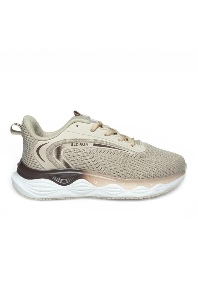 Solazer 048-26 Anorak Anatomik Taban Bağcıklı Kadın Sneaker Bej Kahve