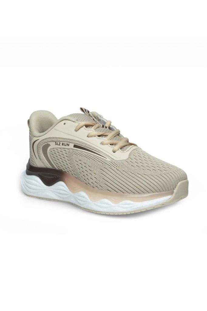 Solazer 048-26 Anorak Anatomik Taban Bağcıklı Kadın Sneaker Bej Kahve