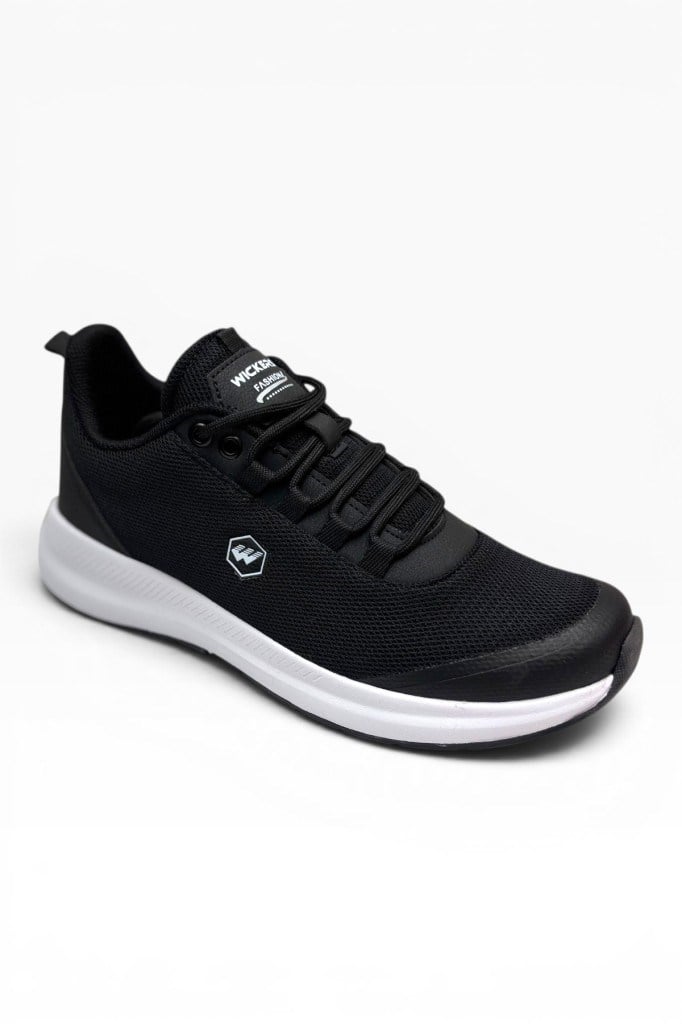 Wickers 2551-26 Anorak Anatomik Taban Bağcıklı Erkek Sneaker Siyah Beyaz