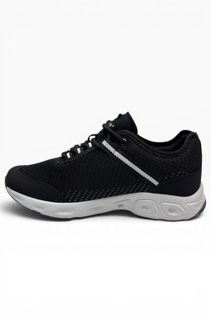 Wickers 3017-26 Anorak Anatomik Taban Bağcıklı Erkek Sneaker Siyah Buz