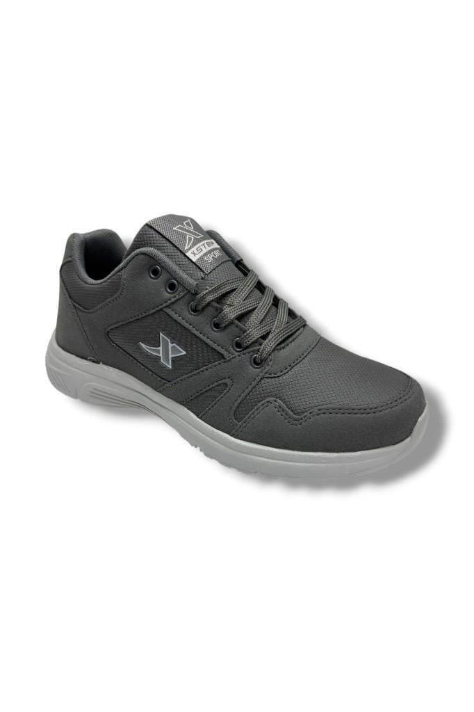 XStep 020-26 Cilt Deri Anatomik Erkek Sneaker Füme Buz