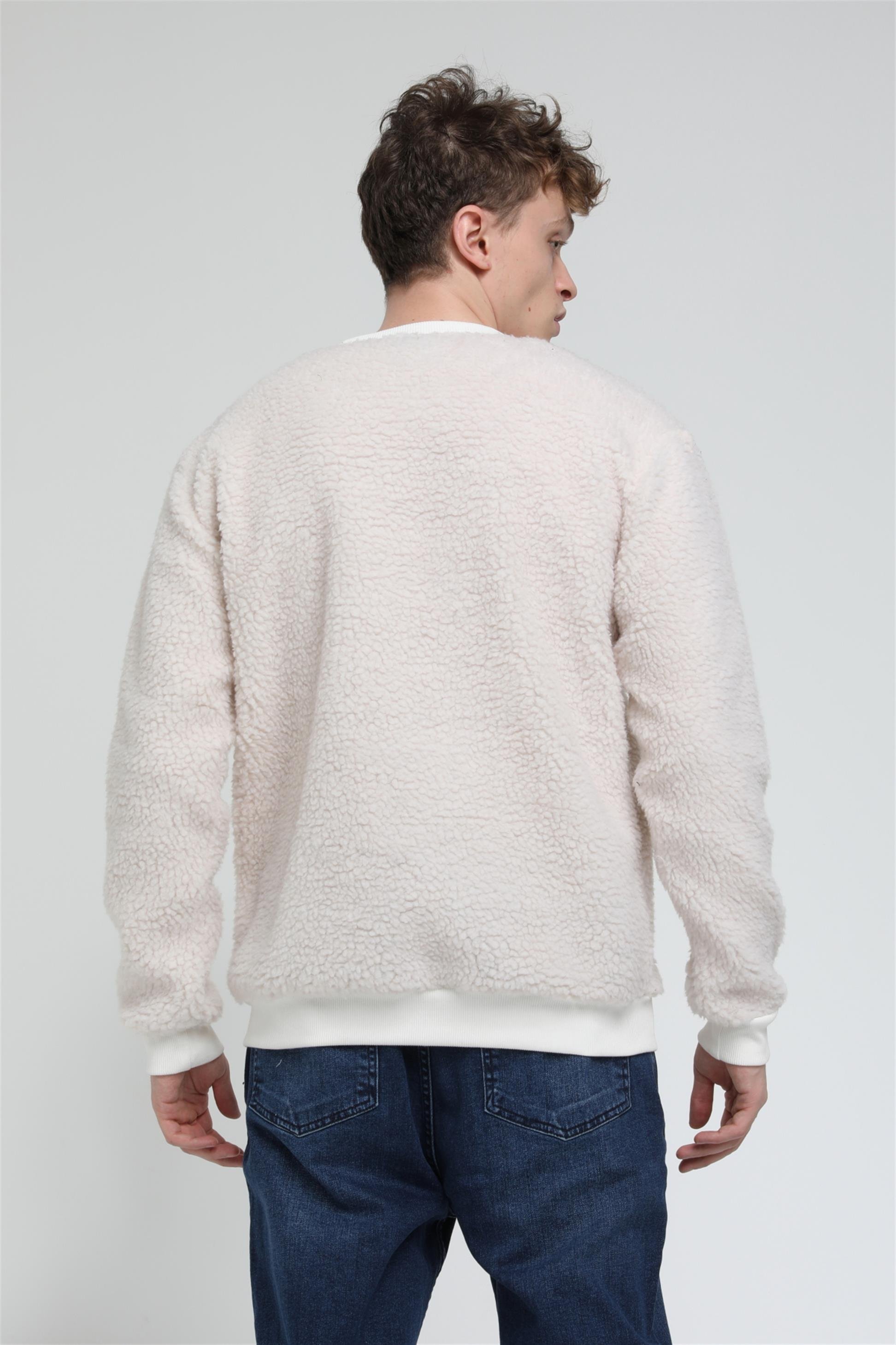 Bere Ayı Desenli Peluş Sweatshirt  R-5460