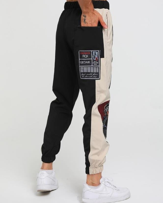 Çift Renkli Patch &  Baskı Detaylı Pantolon R-4116