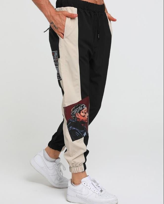 Çift Renkli Patch &  Baskı Detaylı Pantolon R-4116