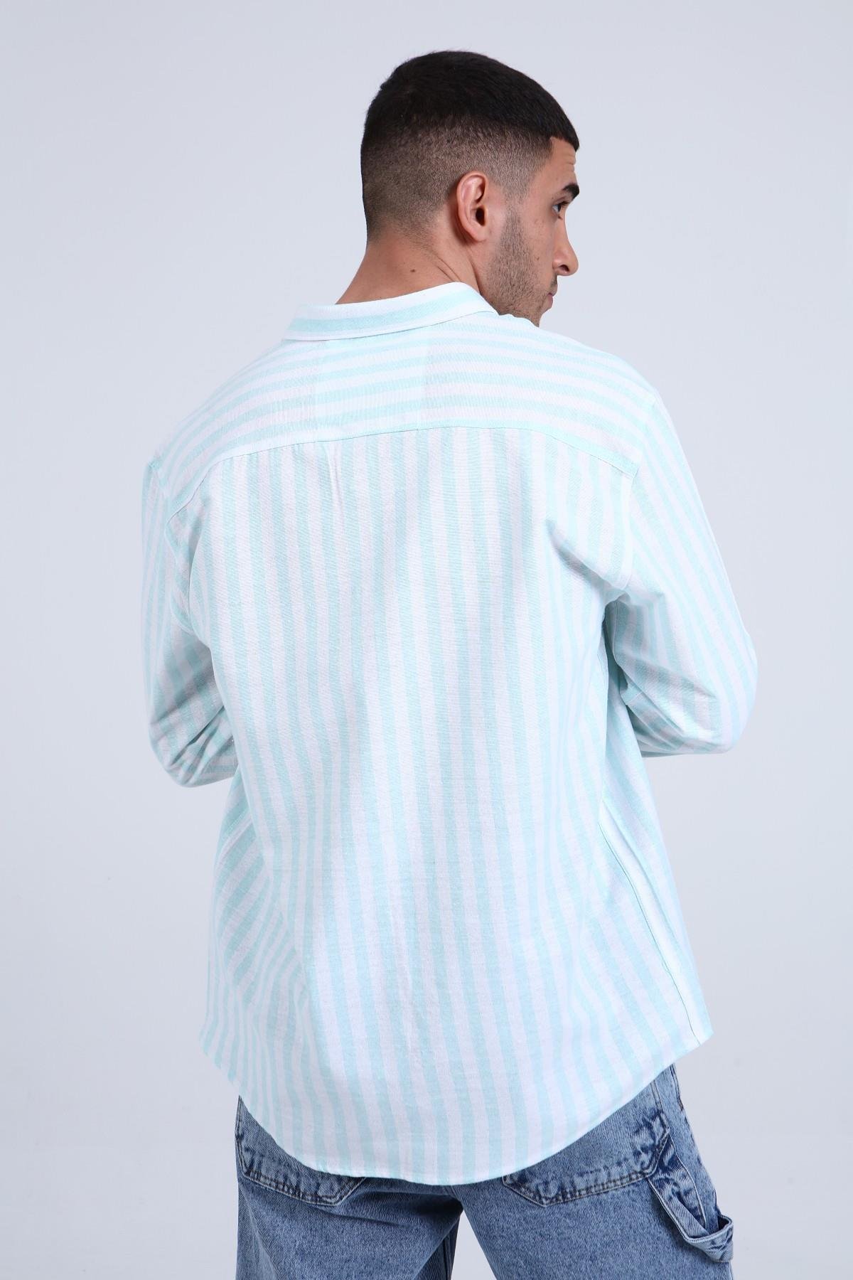 ERKEK ÇİZGİLİ GÖMLEK R-3263