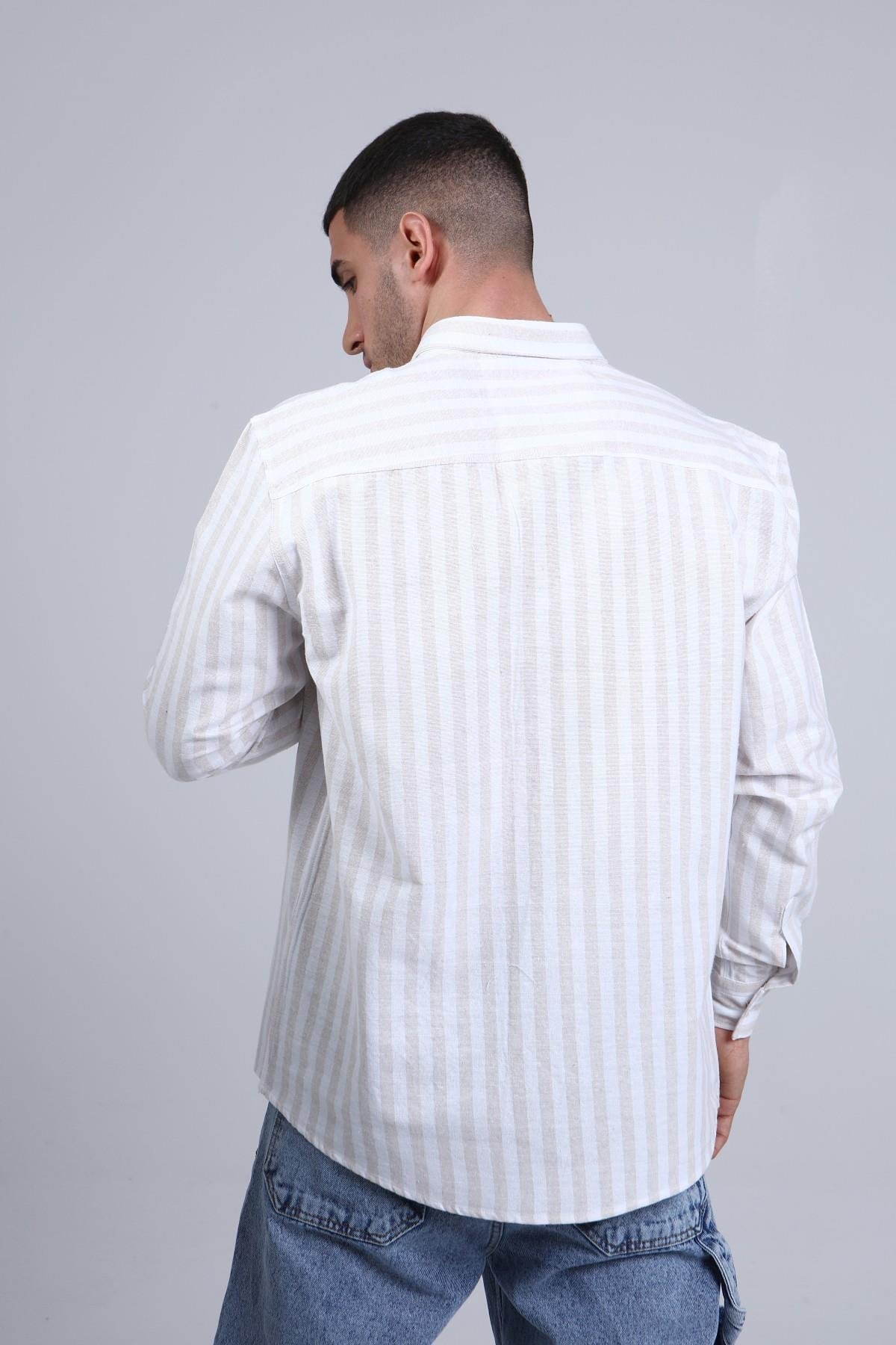 ERKEK ÇİZGİLİ GÖMLEK R-3263