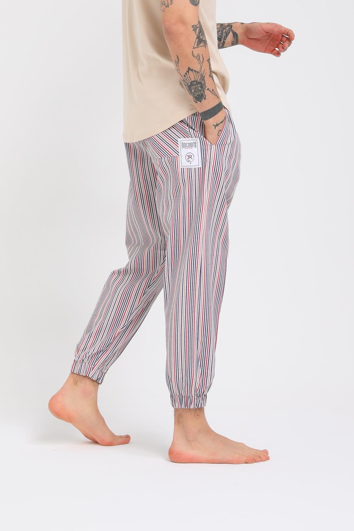 ERKEK ÇİZGİLİ JOGGER PANTOLON R-4108