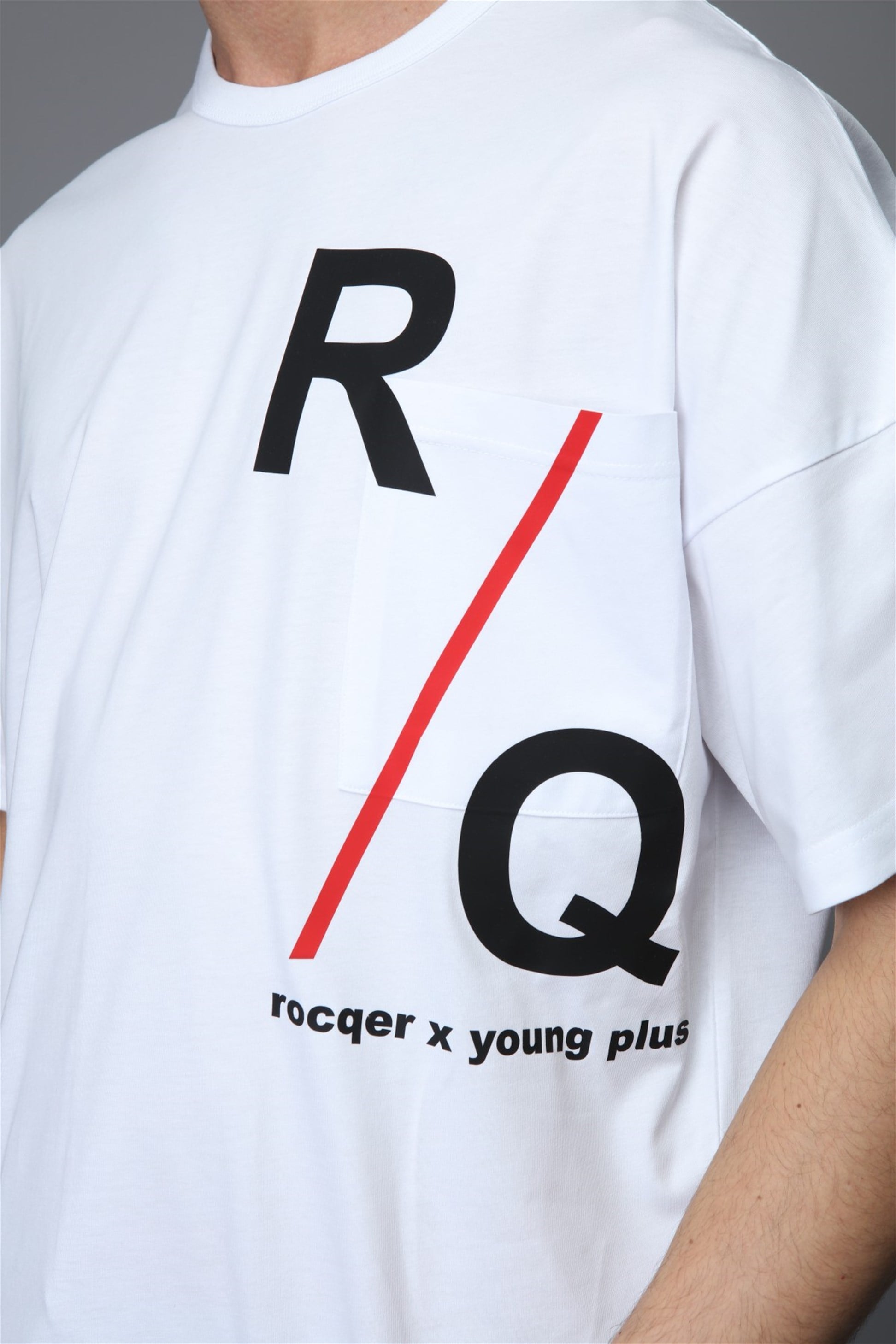 ERKEK OVERSİZE R/Q BASKILI T-SHİRT R-5260