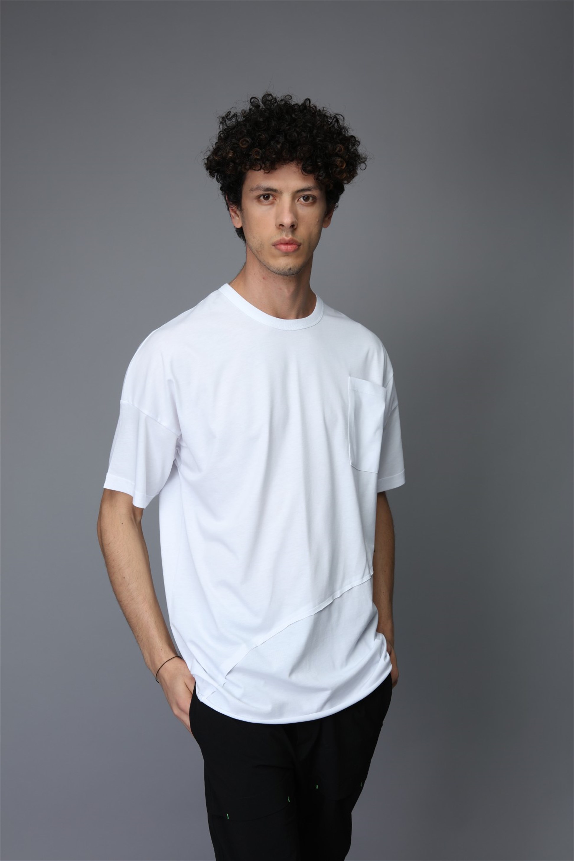 ERKEK OVERSIZE T-SHIRT REFLEKTÖR BASKILI R-5262