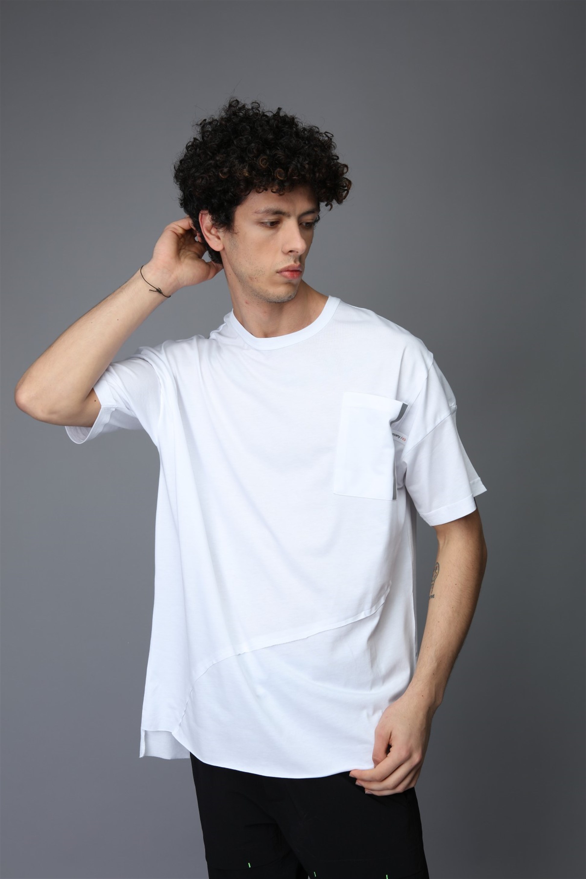 ERKEK OVERSIZE T-SHIRT REFLEKTÖR BASKILI R-5262