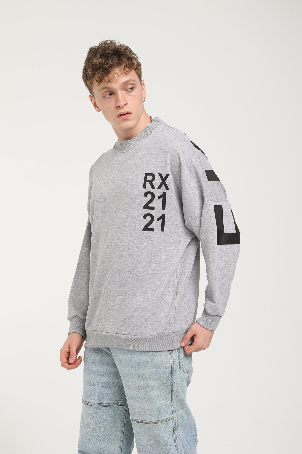 Future Yazı Baskılı Oversize Sweatshirt  R-5361