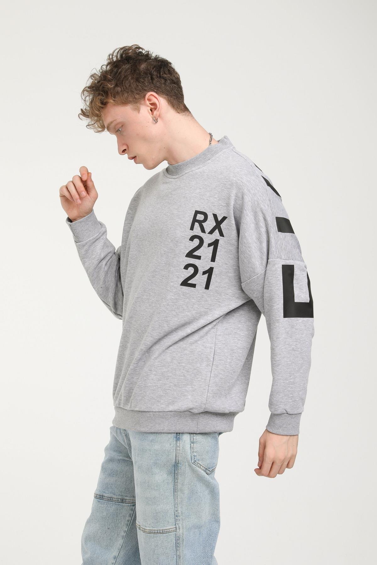Future Yazı Baskılı Oversize Sweatshirt  R-5361