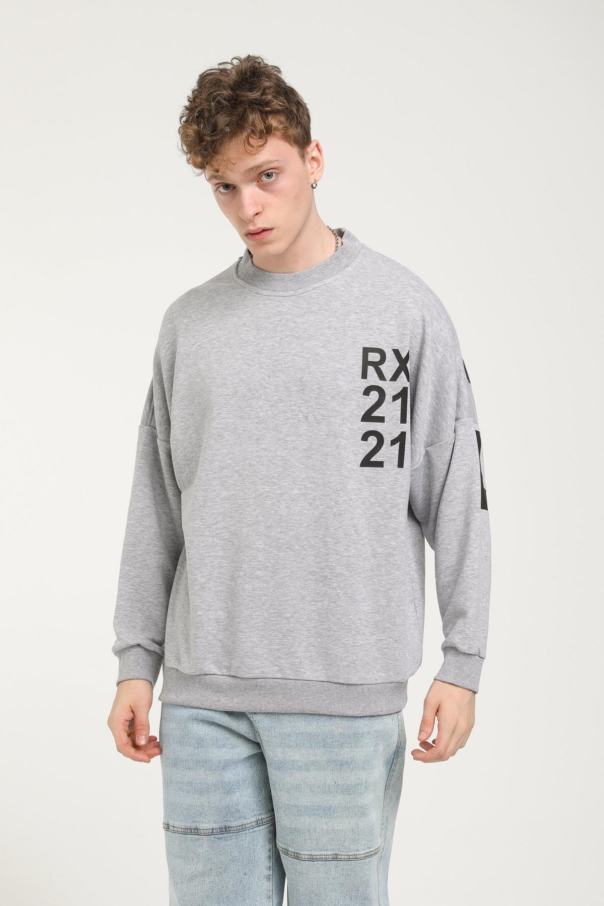 Future Yazı Baskılı Oversize Sweatshirt  R-5361