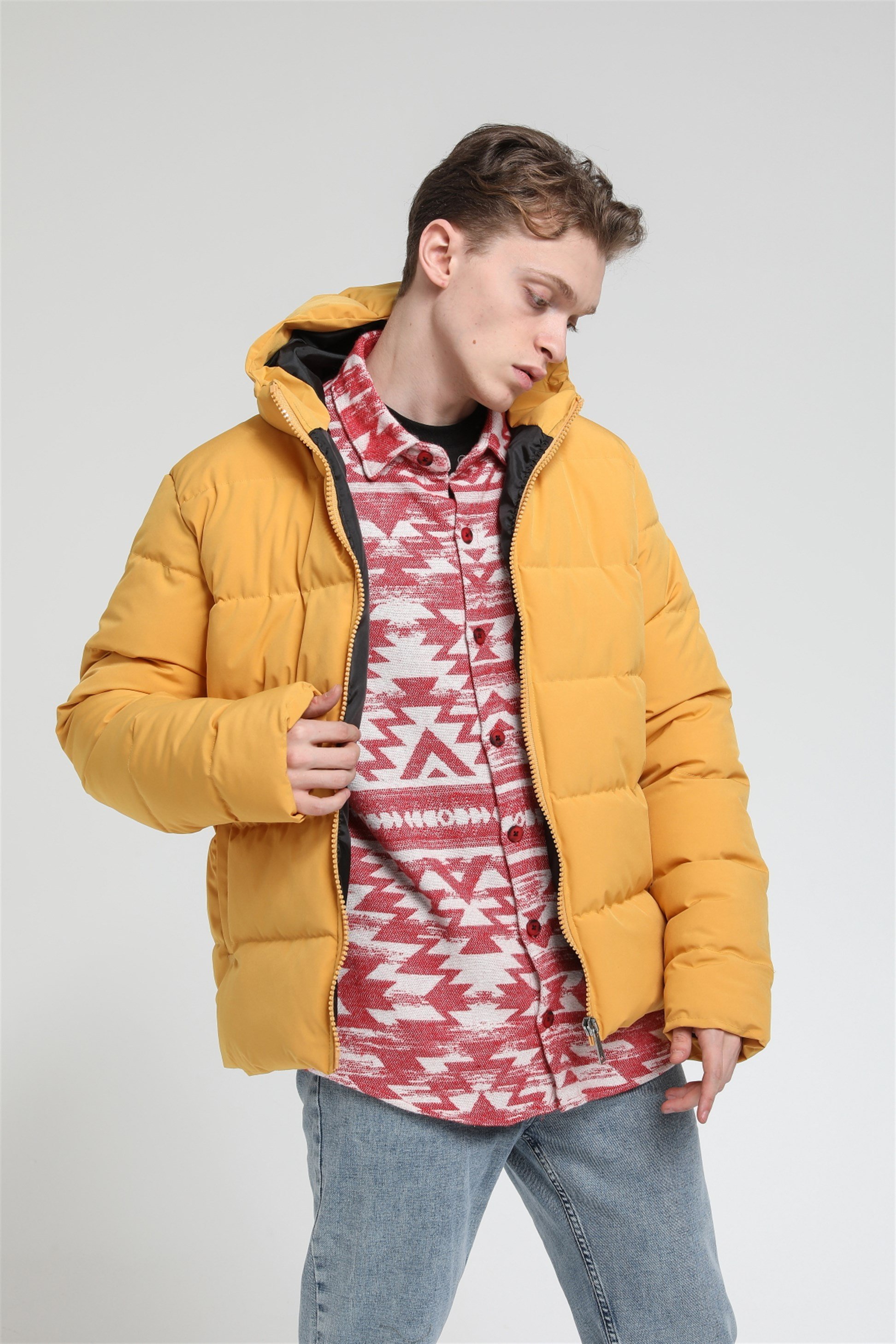 Kapüşonlu Şişme Mont  R-2137