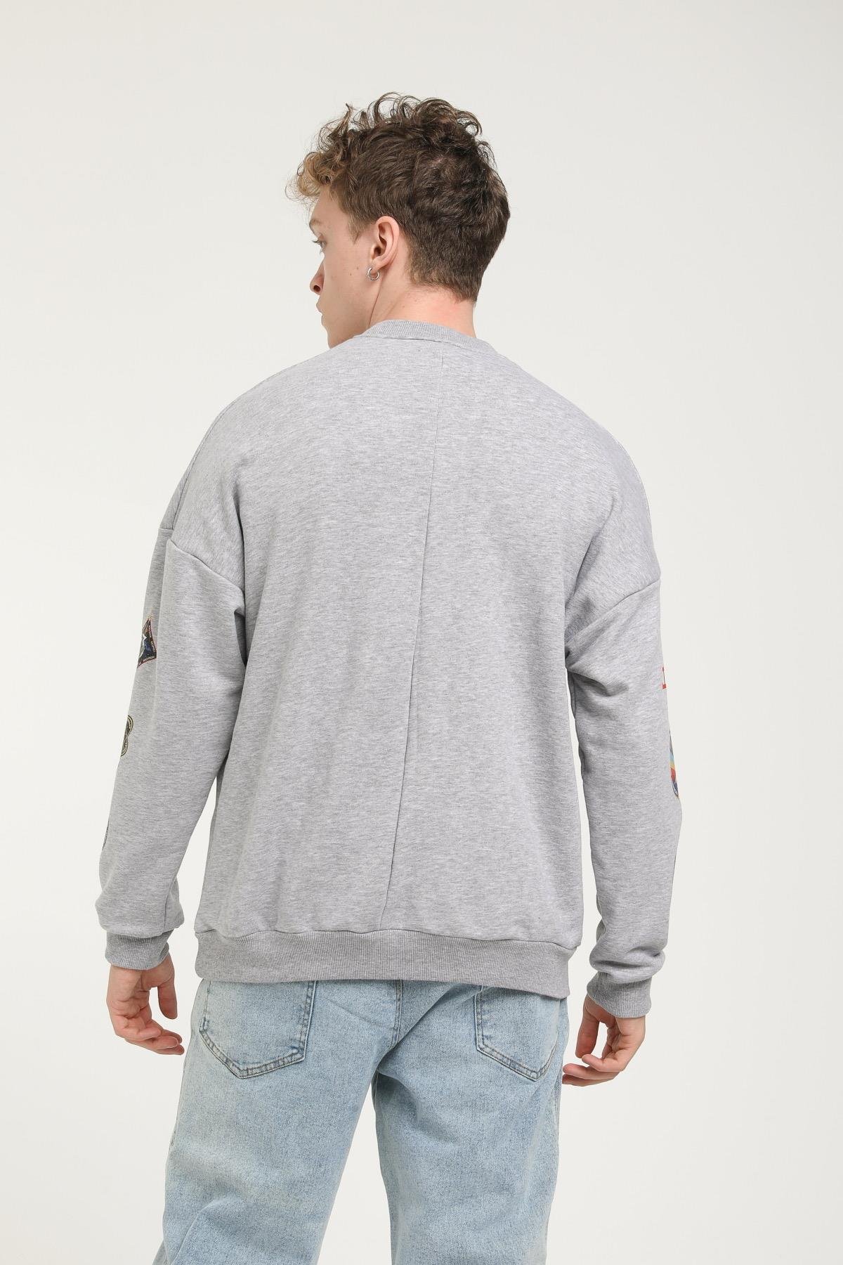 Nasa Baskılı Oversize Sweatshirt  R-5464