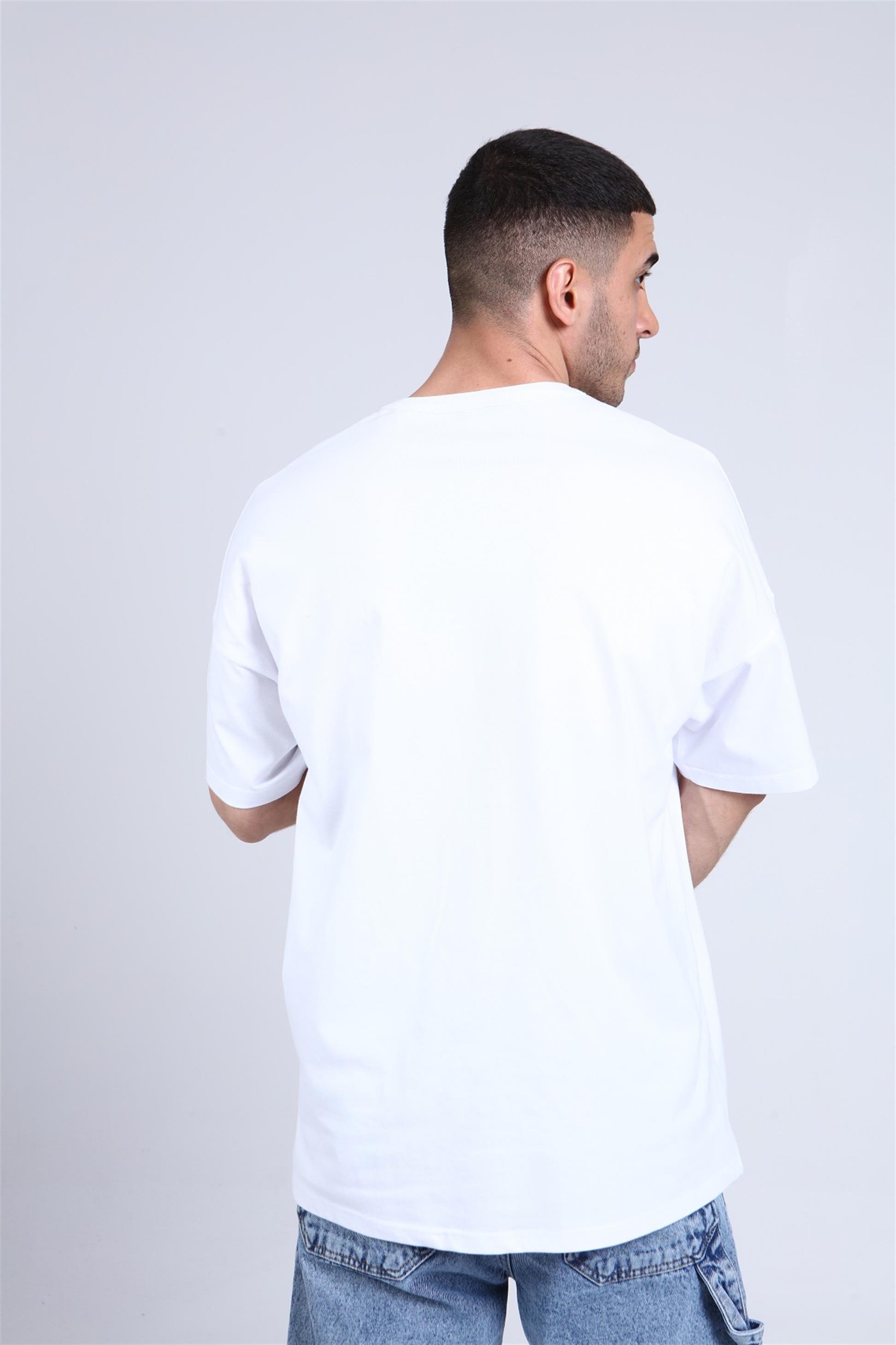 OVERSİZE BASKI DETAYLI T-SHİRT R-5254