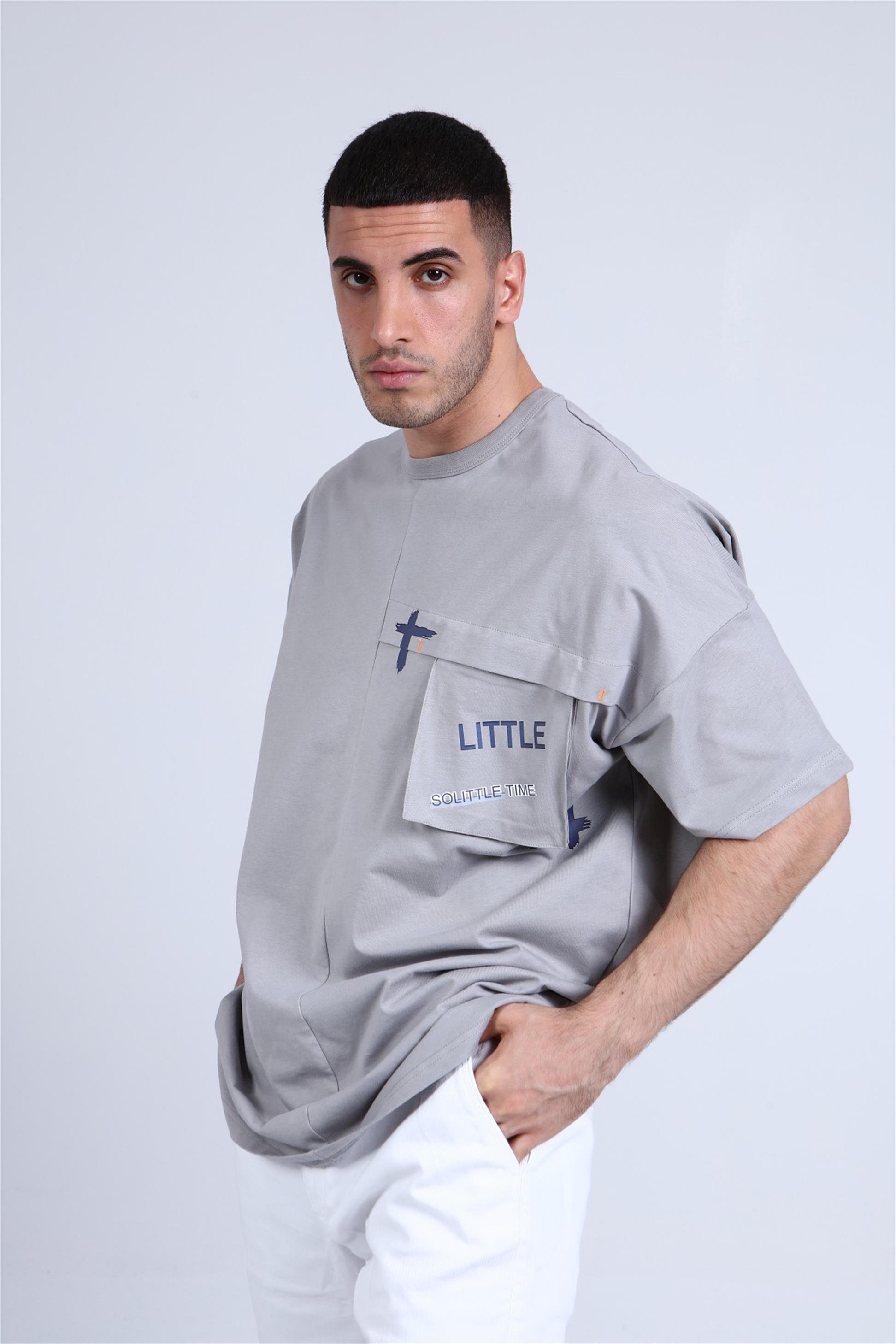 OVERSİZE BASKI DETAYLI T-SHİRT R-5254