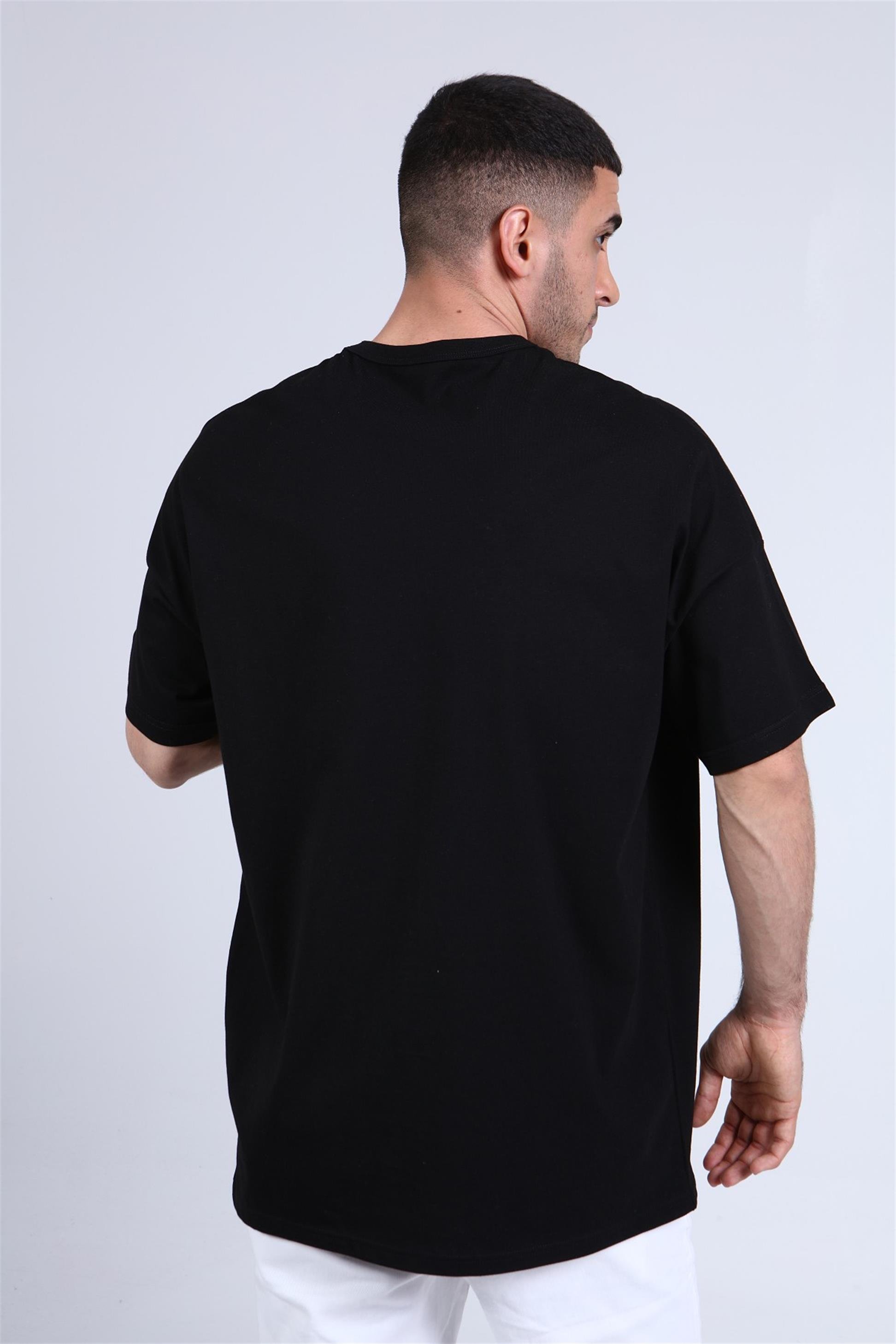 OVERSİZE BASKI DETAYLI T-SHİRT R-5254