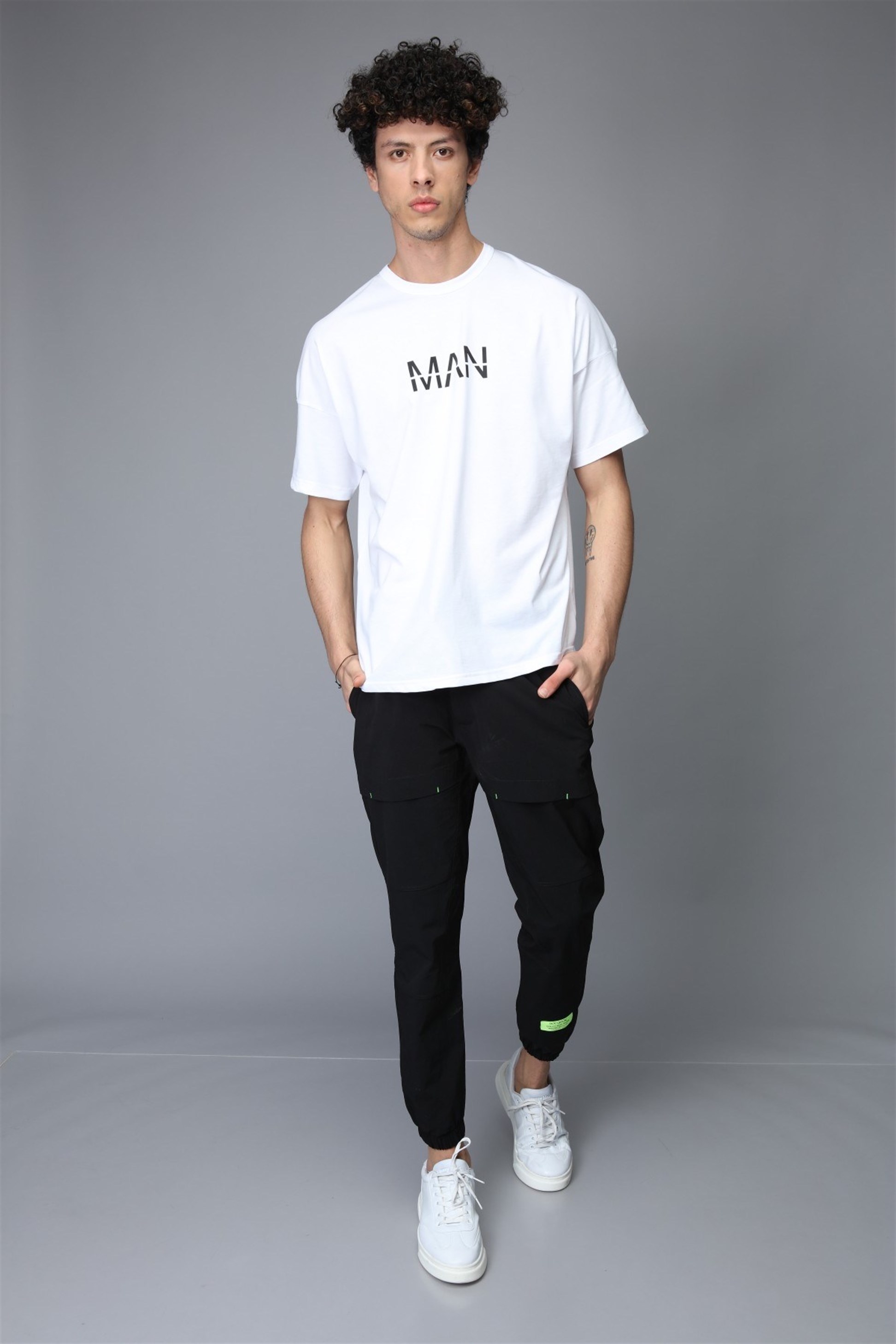 OVERSİZE MAN BASKILI T-SHİRT R-5265