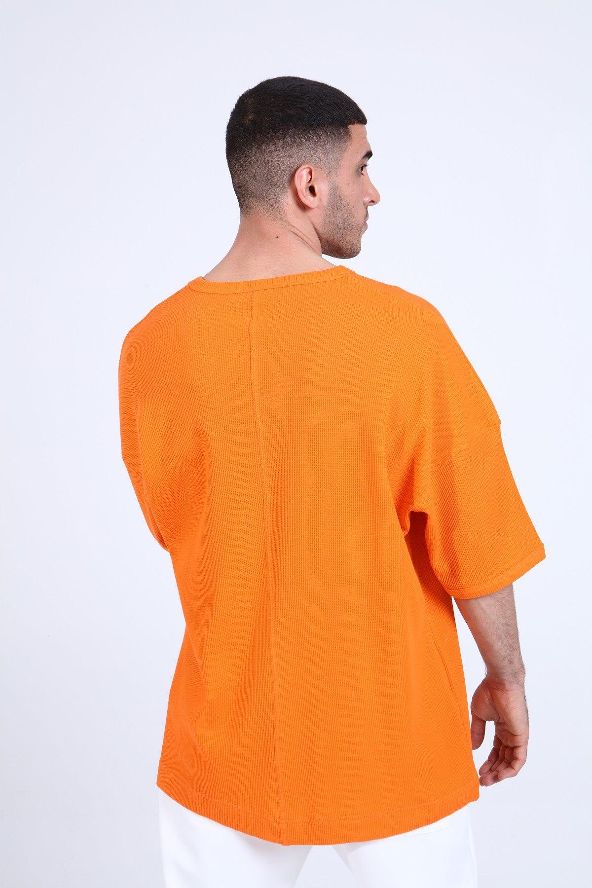 OVERSİZE WAFFLE T-SHİRT R-5284