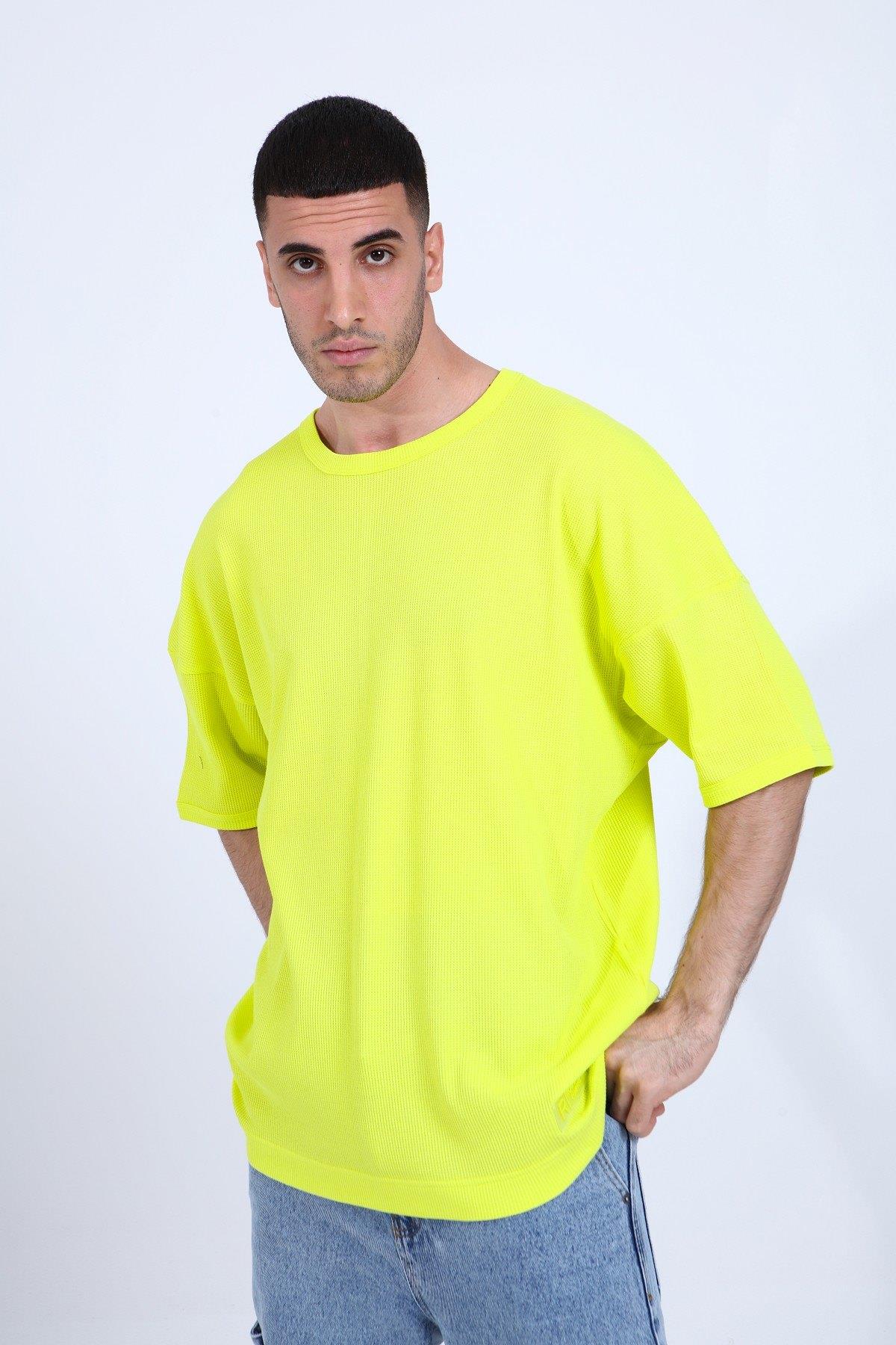 OVERSİZE WAFFLE T-SHİRT R-5284