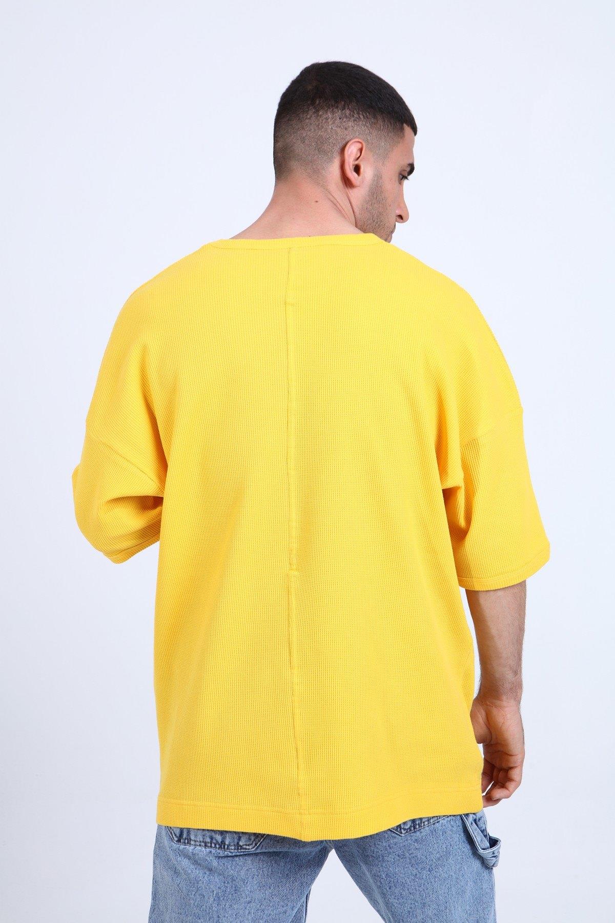 OVERSİZE WAFFLE T-SHİRT R-5284