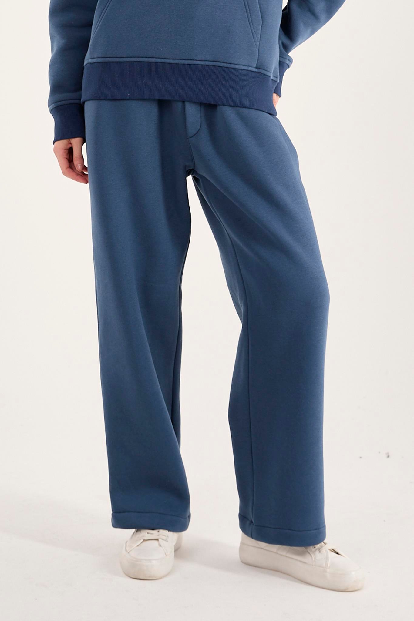 Q-1001 Bel Lastikli Üç İp Şardonlu Pantolon