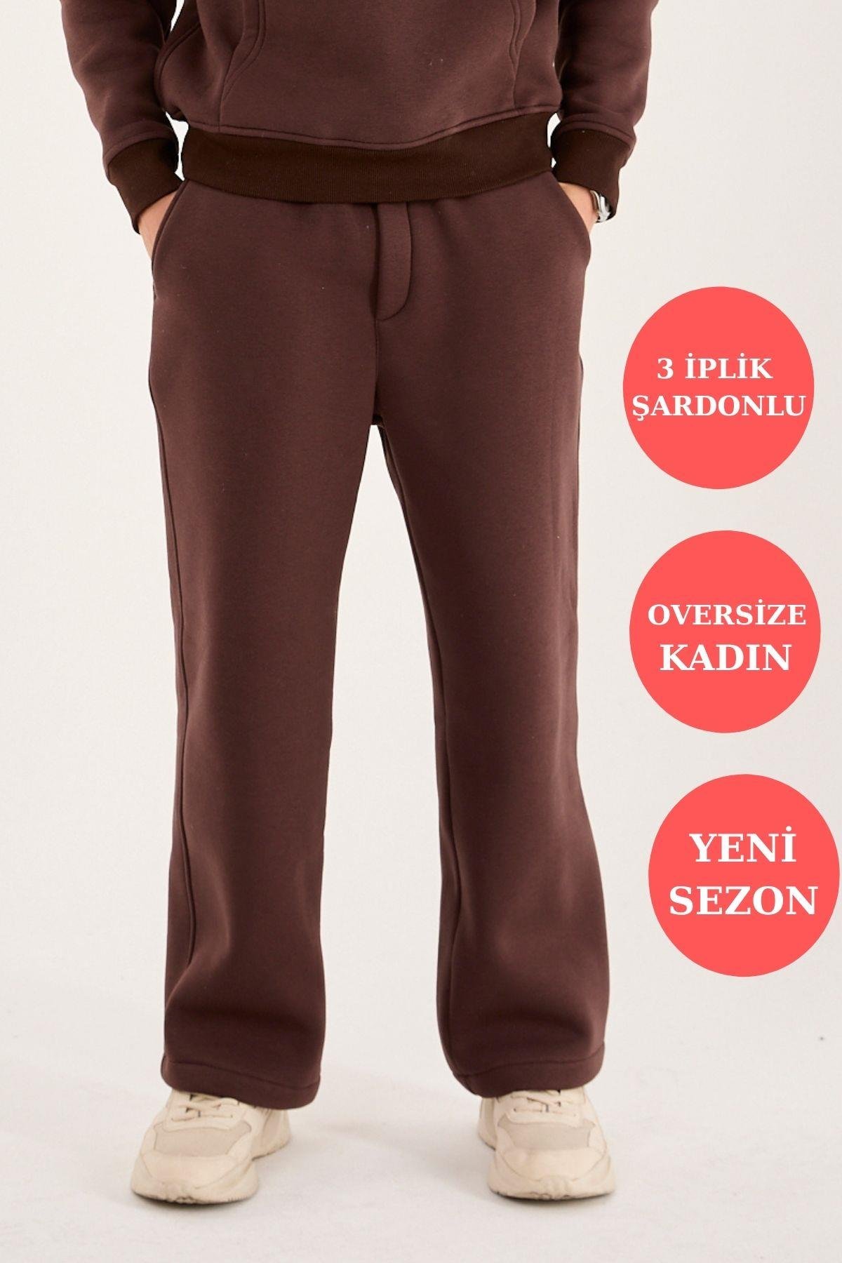 Q-1001 Bel Lastikli Üç İp Şardonlu Pantolon