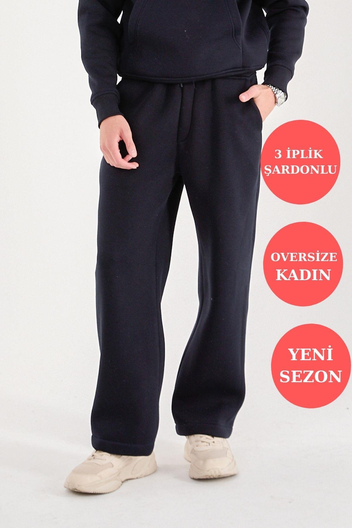 Q-1001 Bel Lastikli Üç İp Şardonlu Pantolon