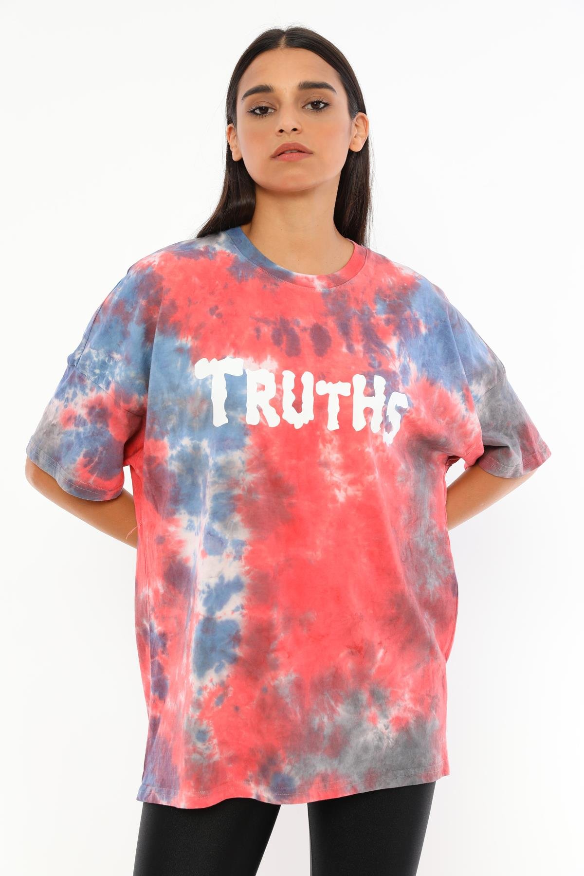 Q-5209 Trusths Yazı Baskılı Batik T-shirt