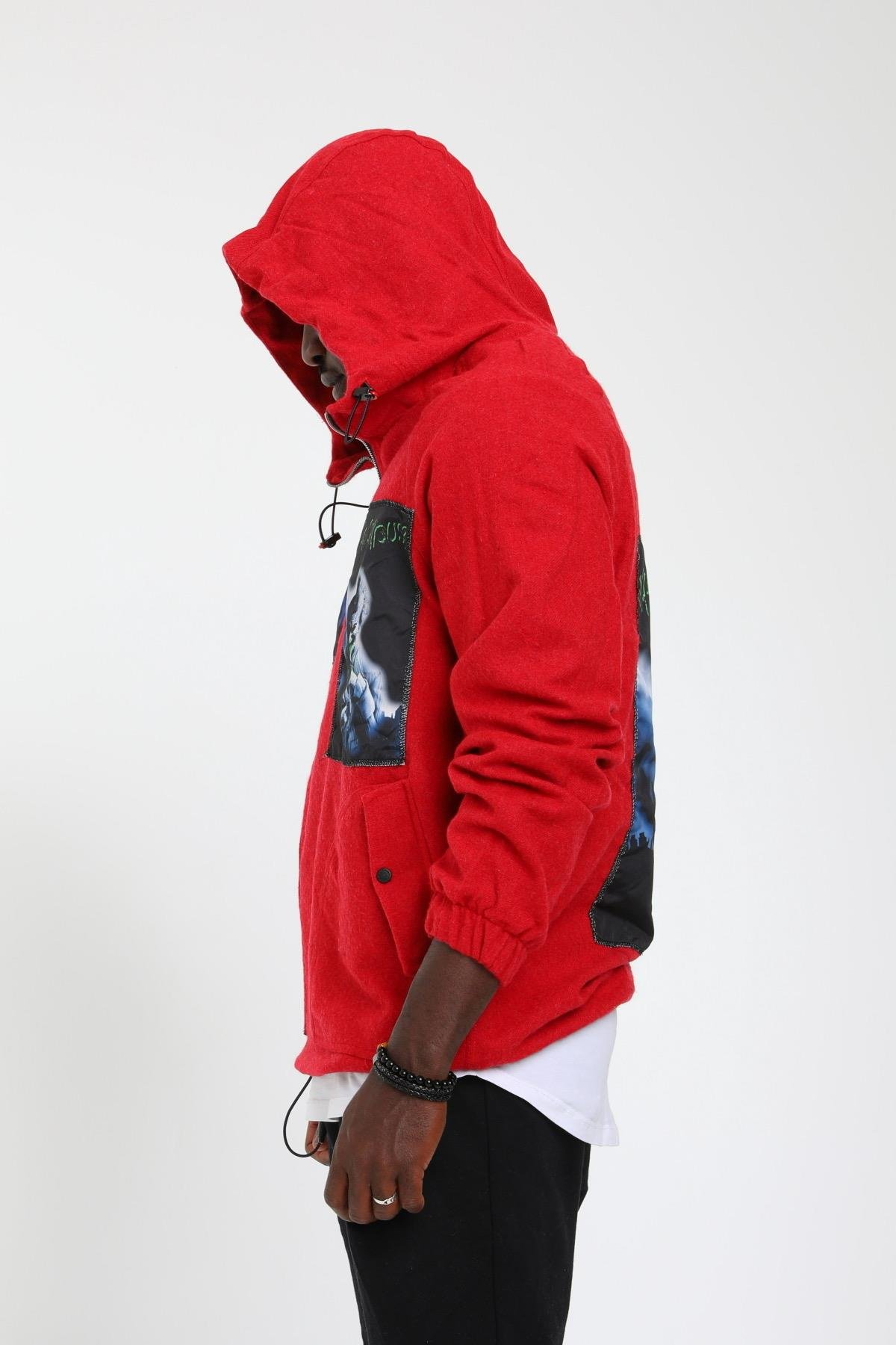 R- 1921 ÖNÜ ARKASI PEÇLİ KAPÜŞONLU KAŞE SWEAT