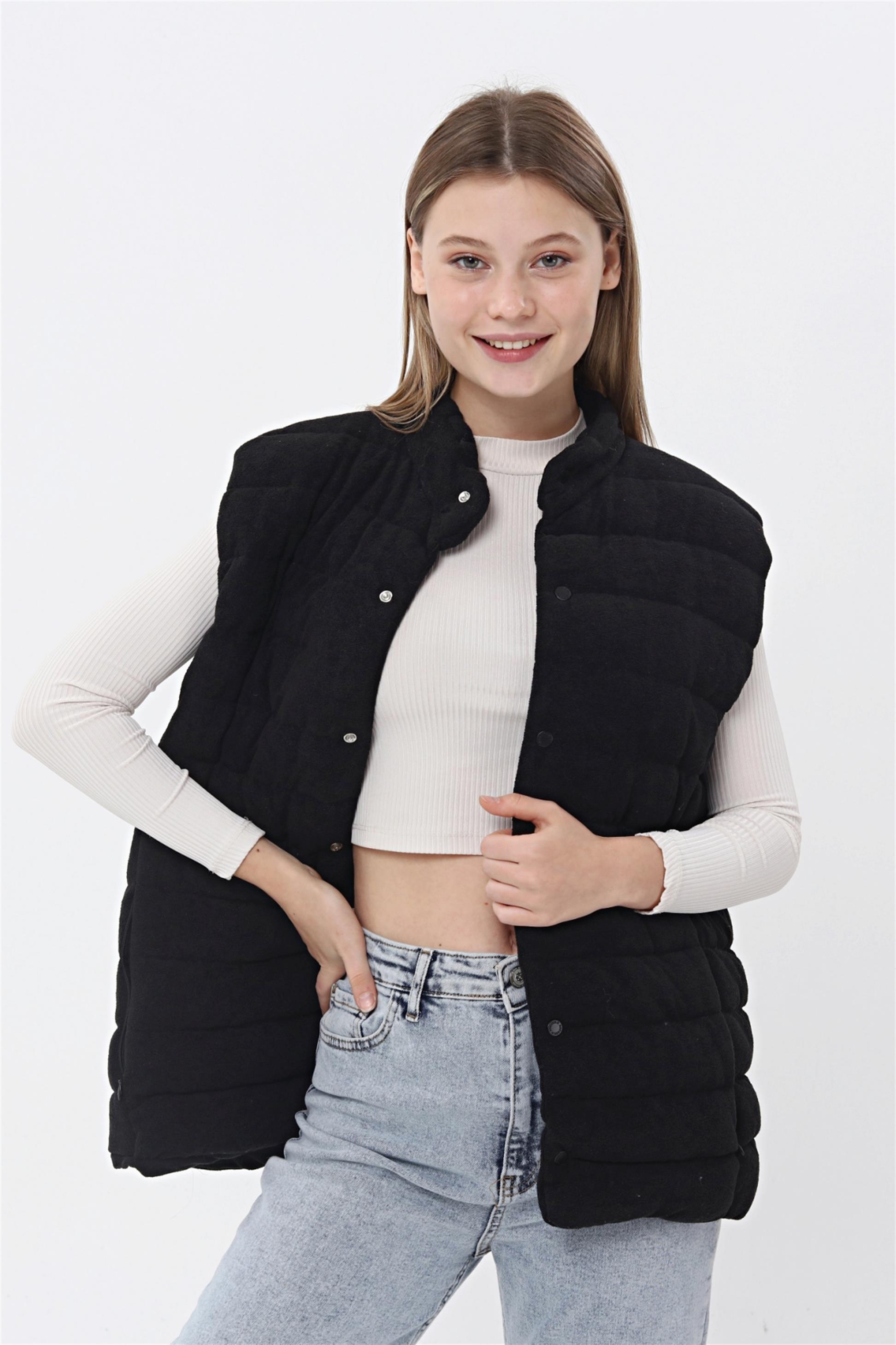 R-2269 Önü Çıtçıtlı Havlu Yelek