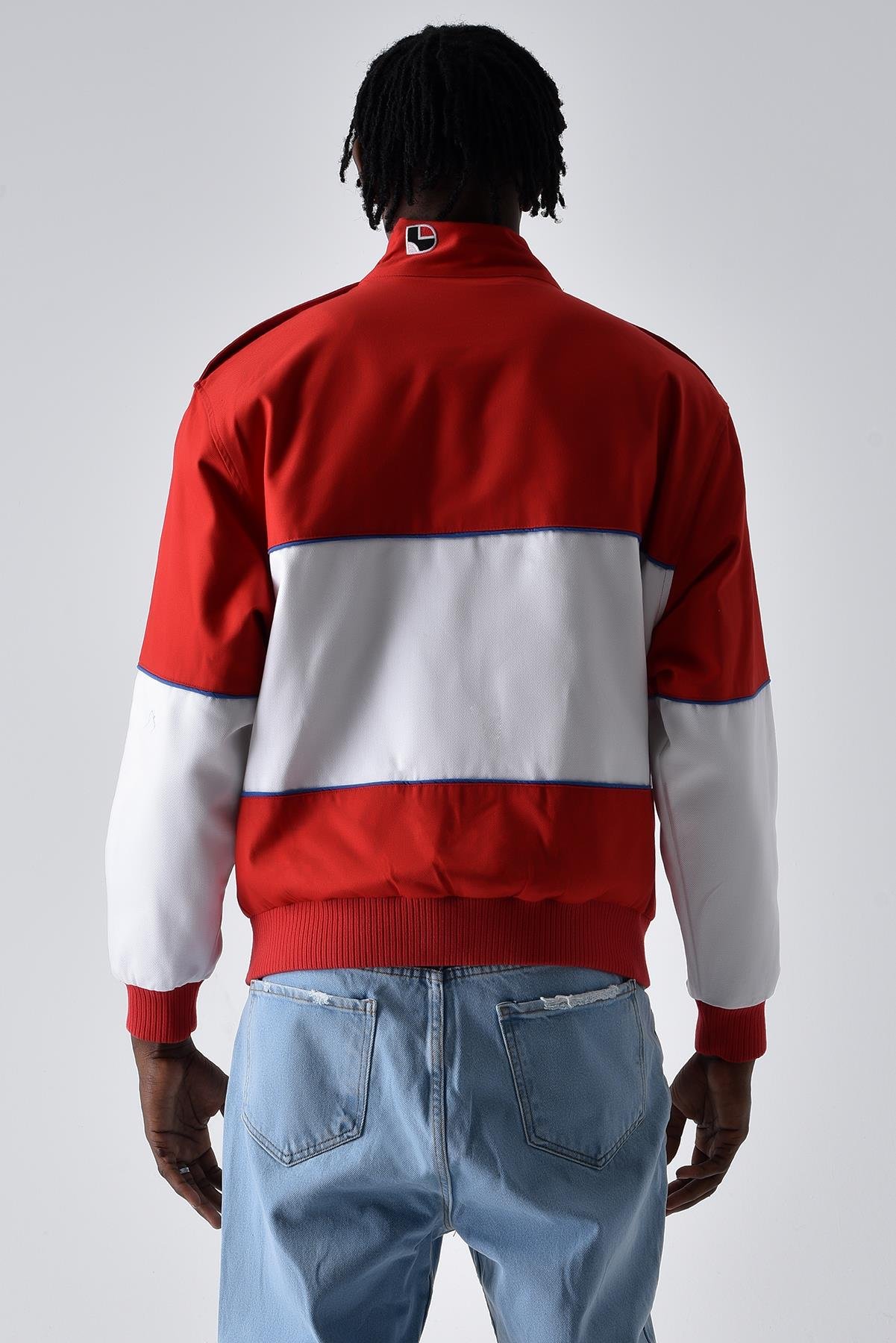 R-2351 Nakışlı Yaka Cırtlı Gabardin Ceket