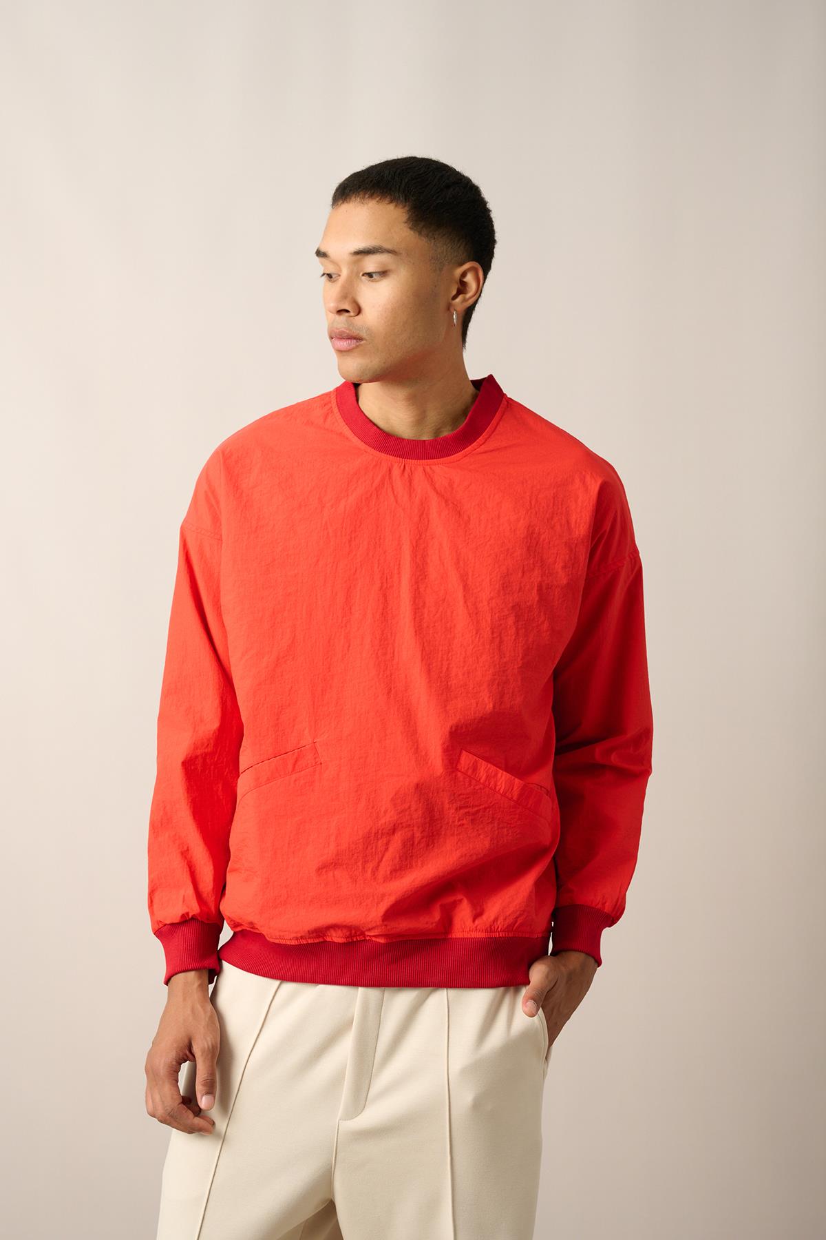 R-2390 Etek Kol Ribanalı Astarlı Sweatshirt