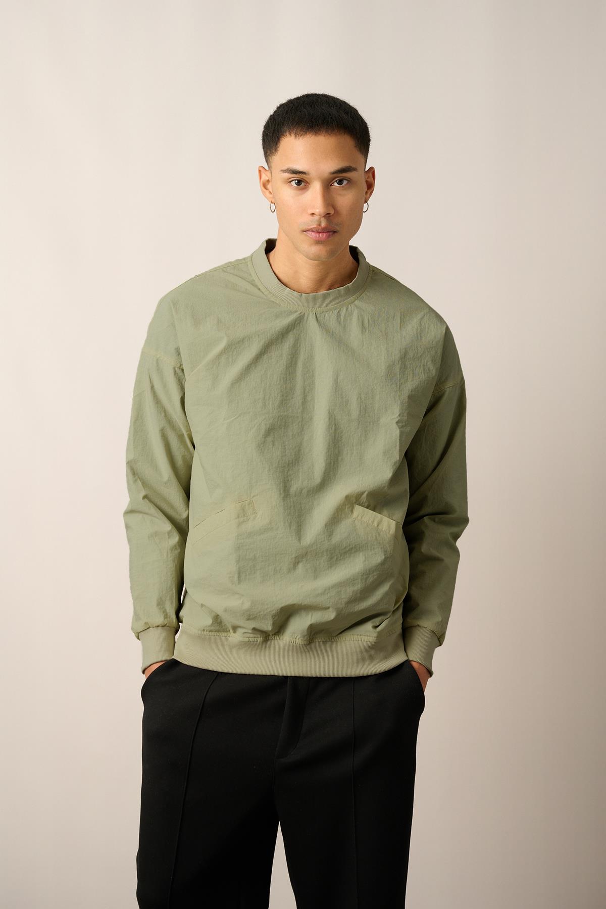 R-2390 Etek Kol Ribanalı Astarlı Sweatshirt