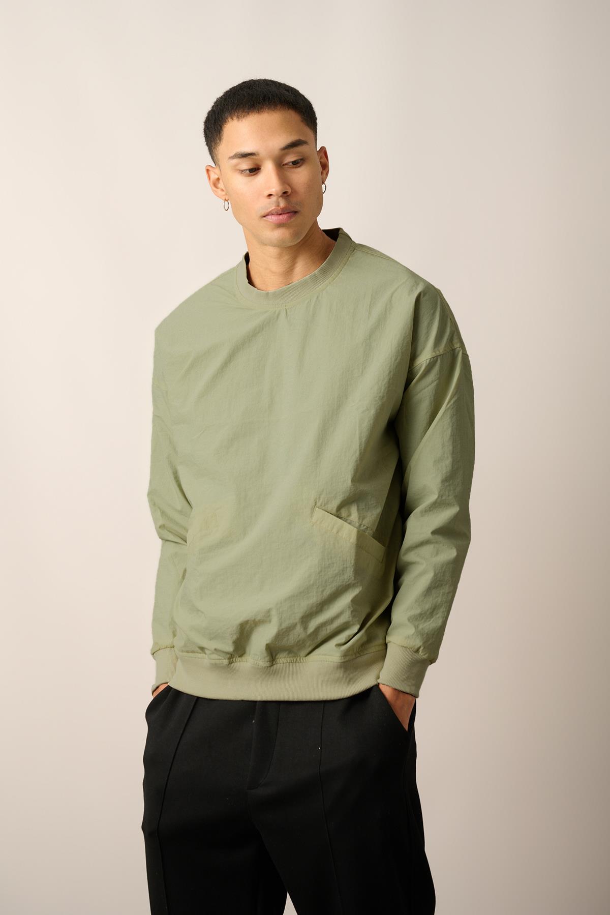 R-2390 Etek Kol Ribanalı Astarlı Sweatshirt