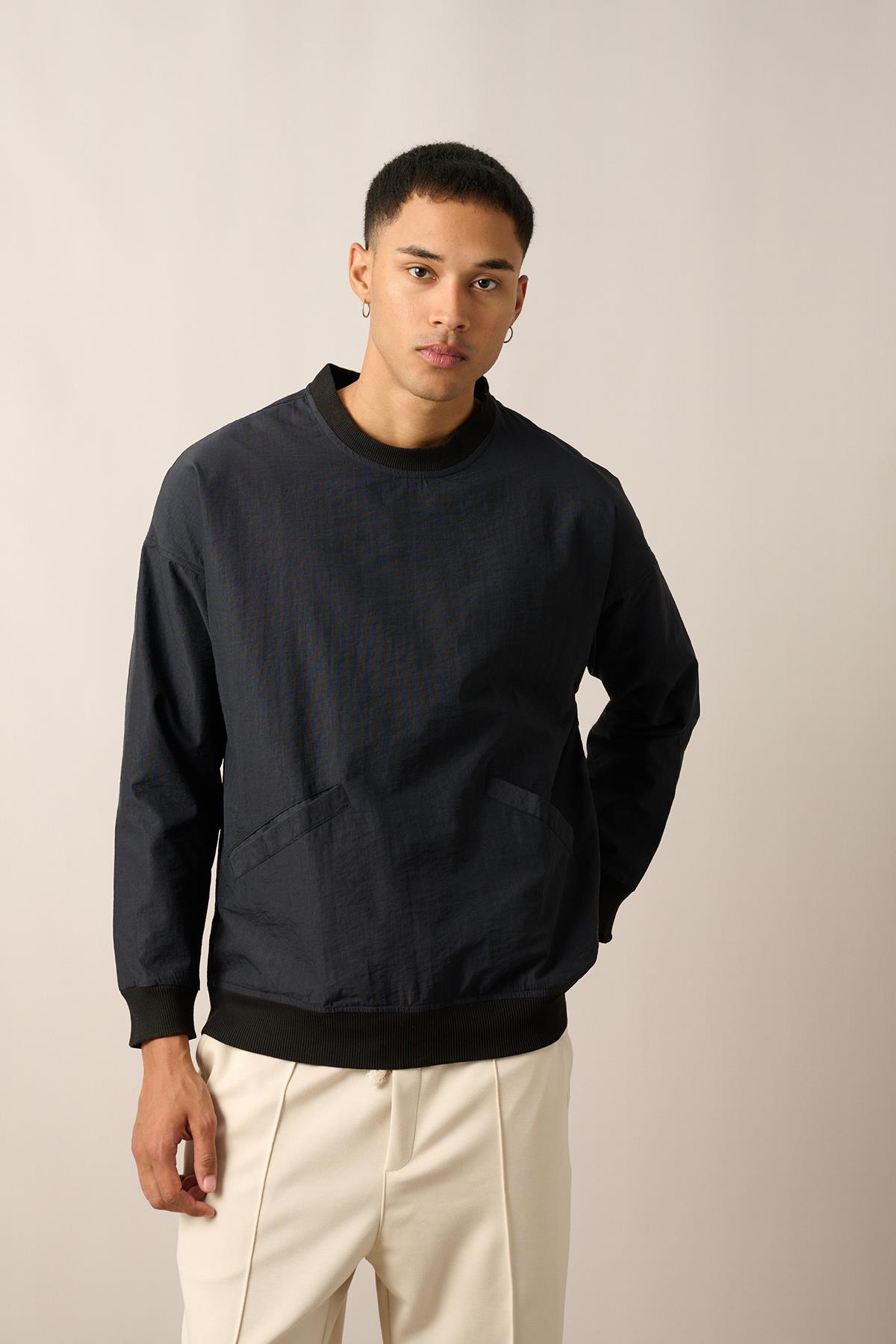 R-2390 Etek Kol Ribanalı Astarlı Sweatshirt