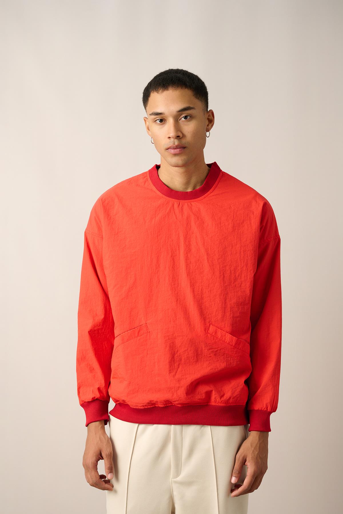 R-2390 Etek Kol Ribanalı Astarlı Sweatshirt