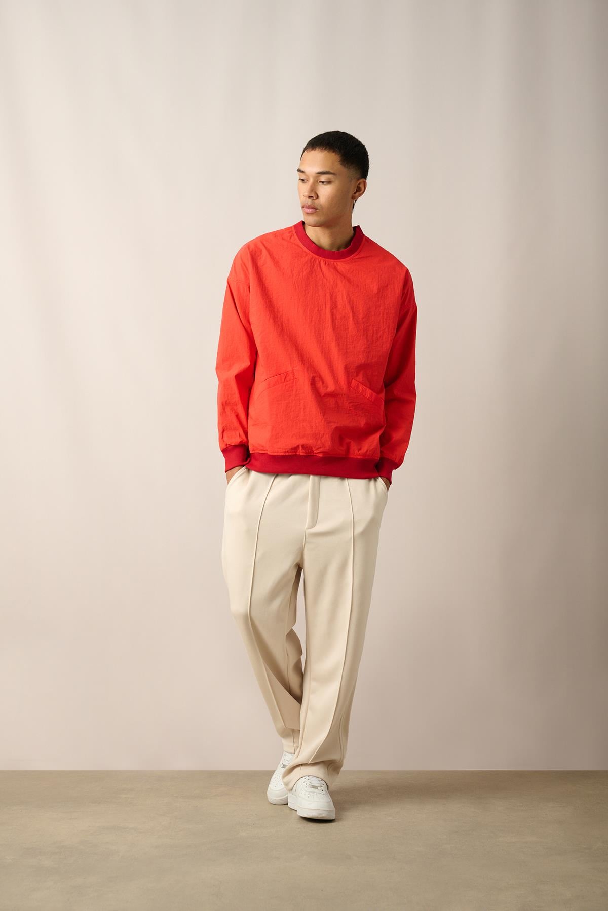 R-2390 Etek Kol Ribanalı Astarlı Sweatshirt