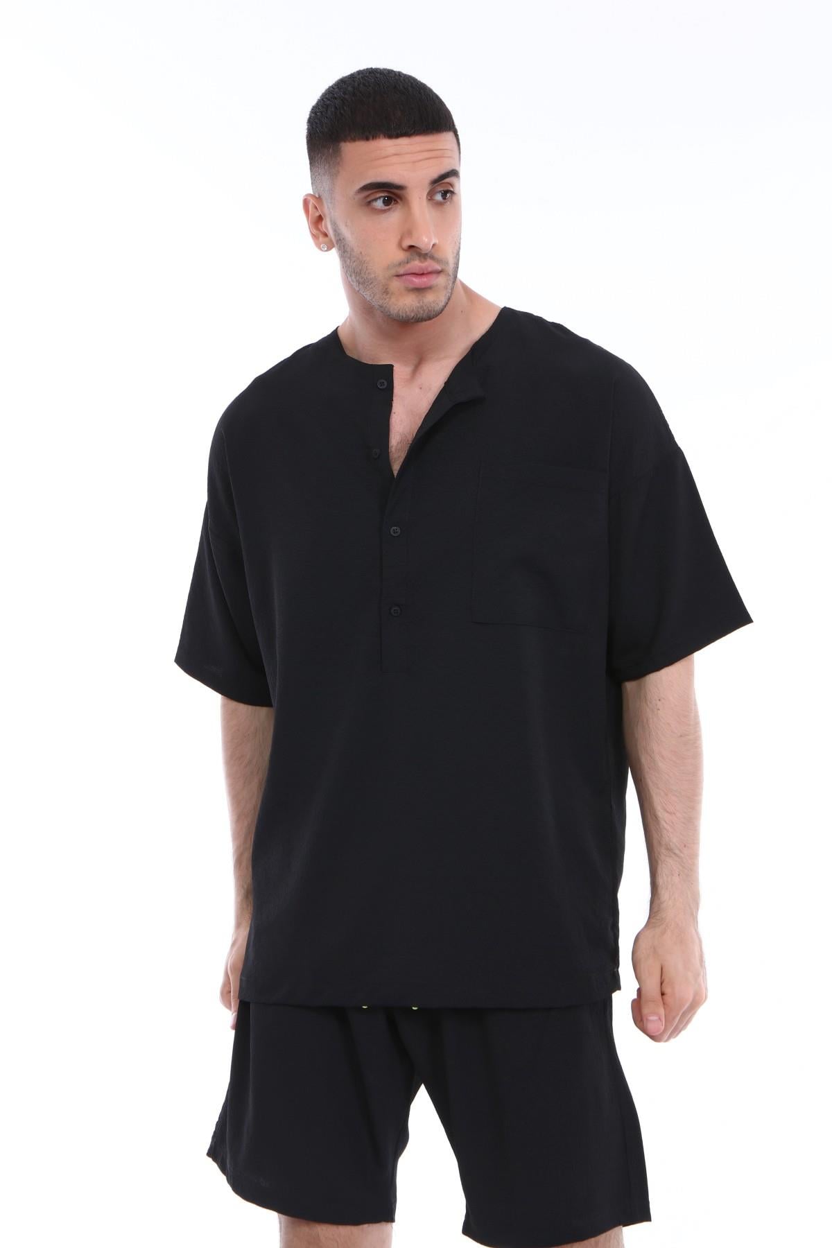 R-3303 YARIM PAT DETAYLI GOFRE ŞORTLU TAKIM