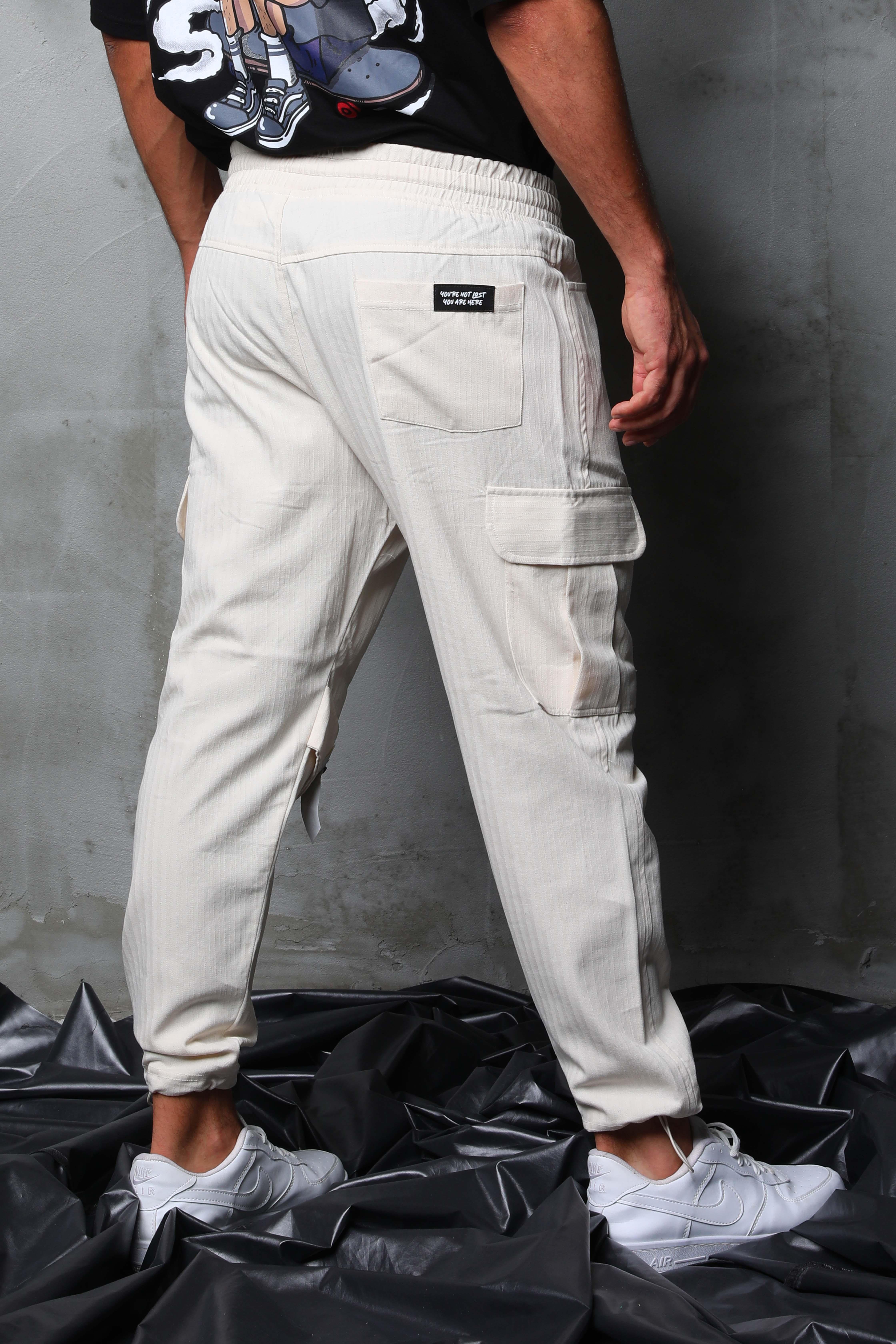 R-4316 Bel Lastikli Kargo Cep Diz Detaylı Pantolon
