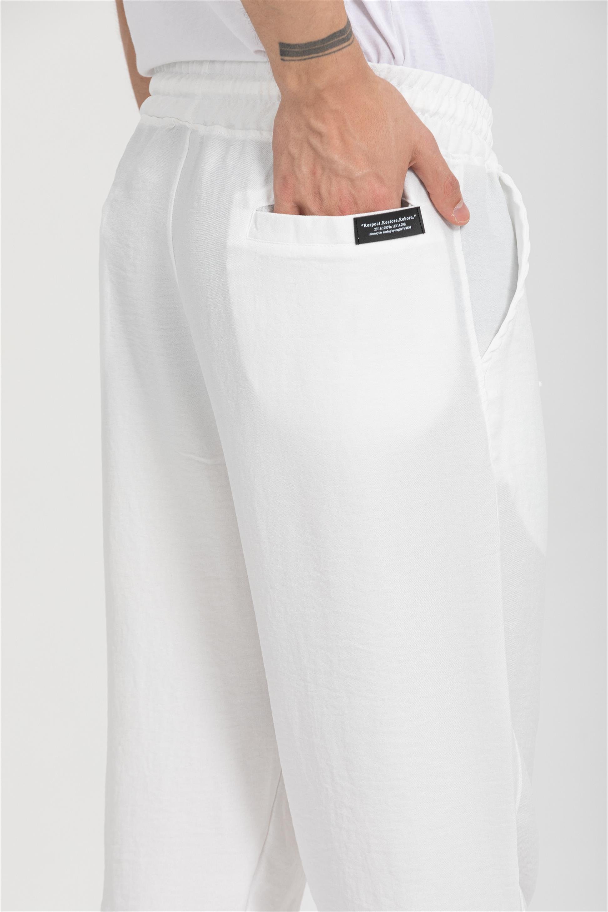 R-4326 Bel Lastikli Paça Toka Detaylı Pantolon