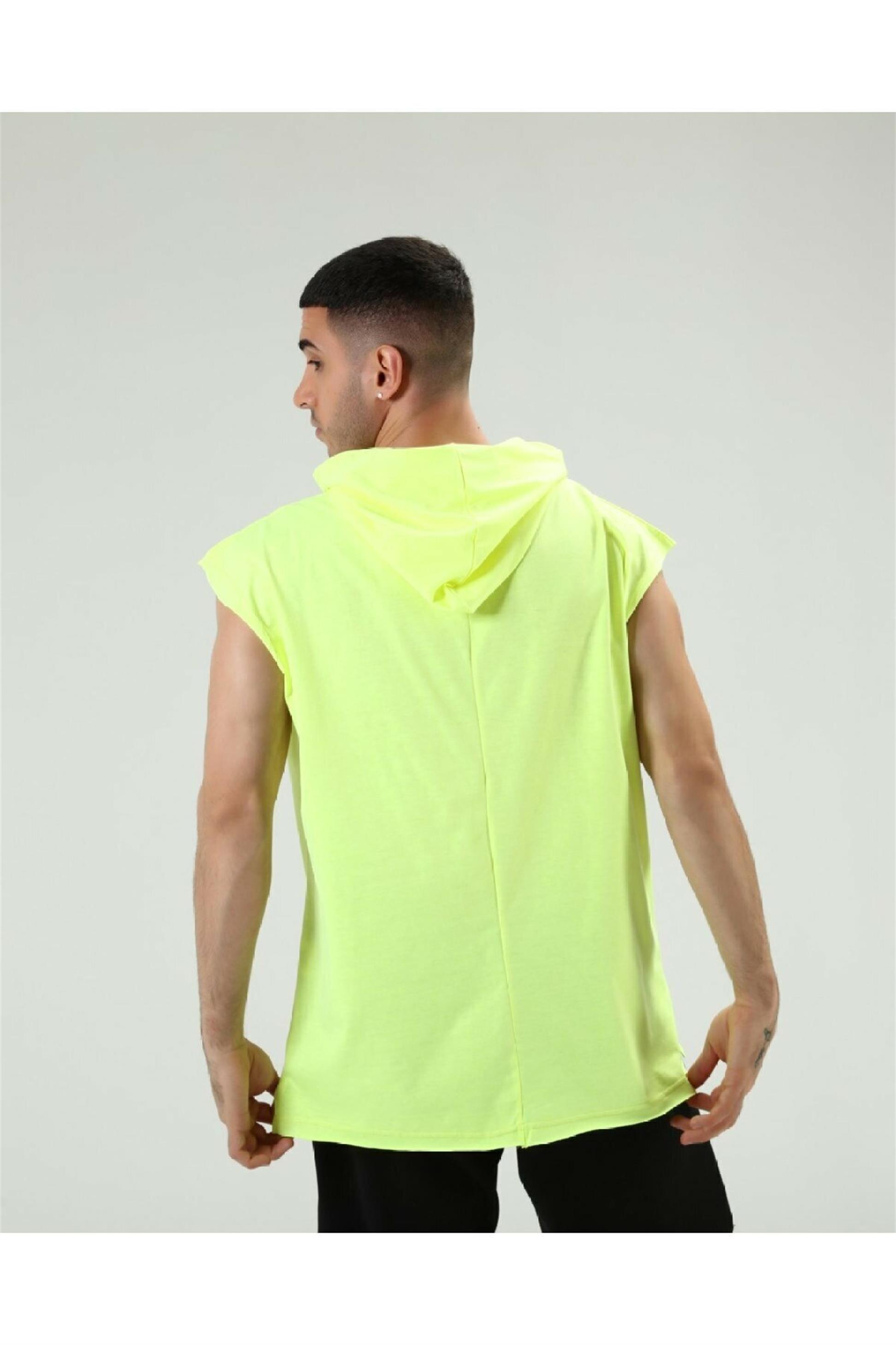 R-5039 KAPÜŞONLU KOLSUZ T-SHİRT