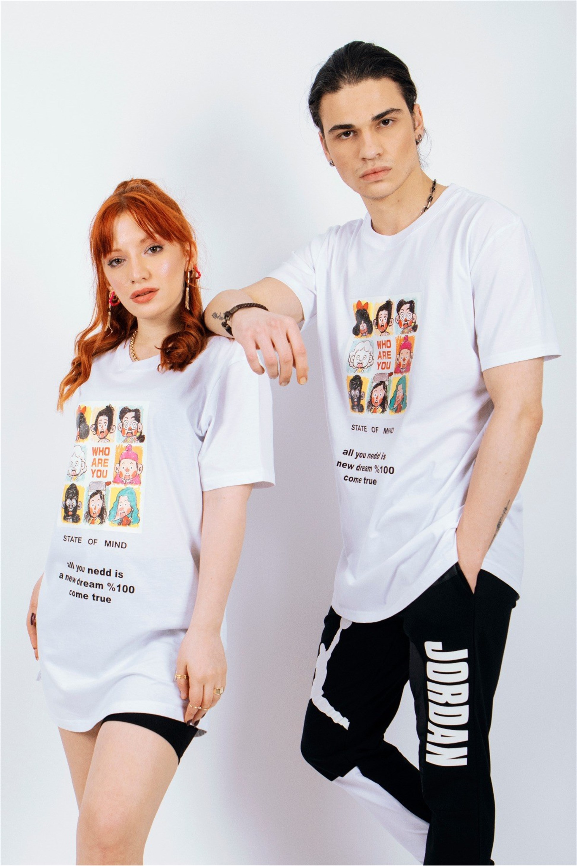 R-5191  STATE OF MIND BASKILI T-SHİRT