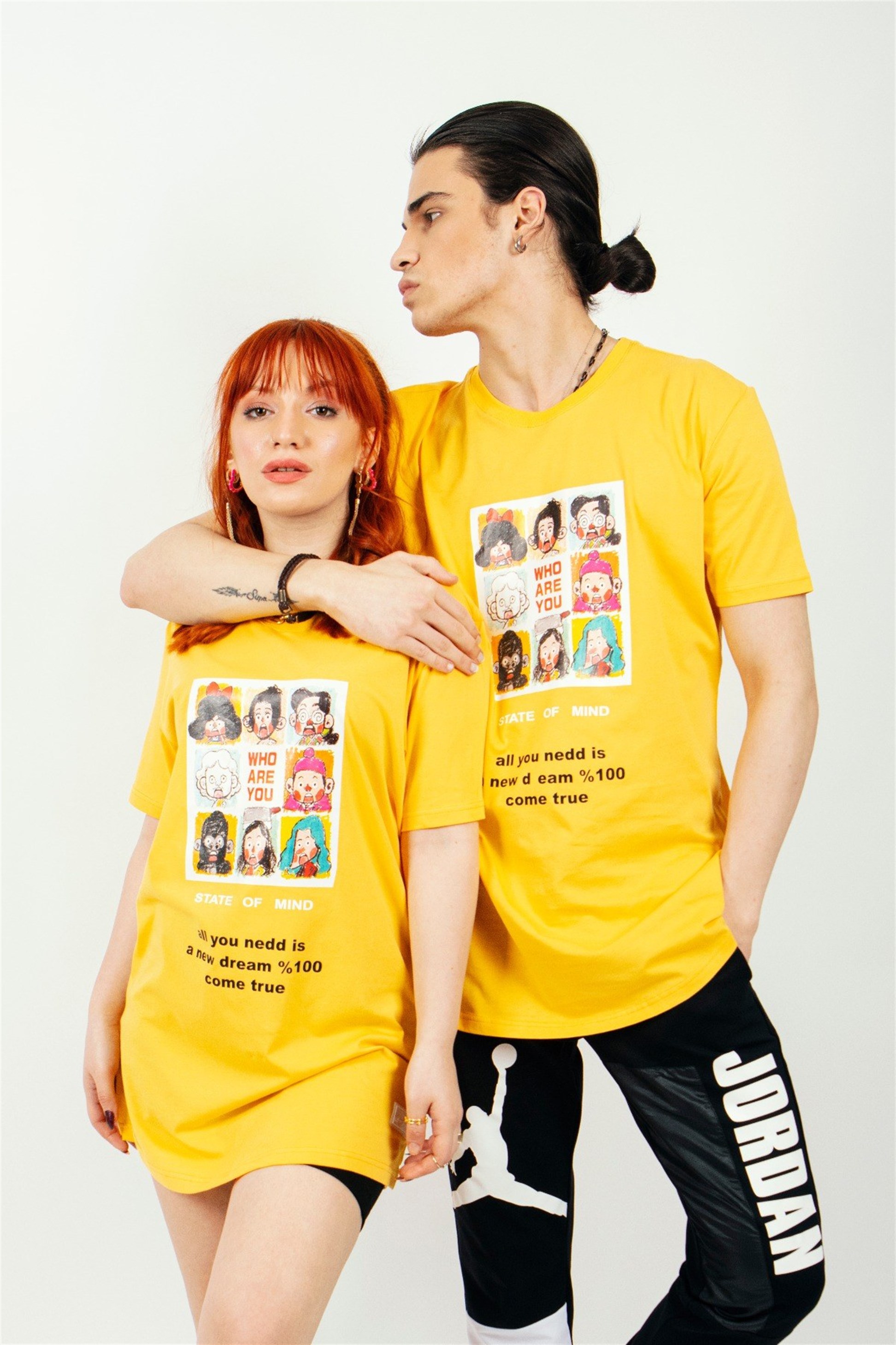 R-5191  STATE OF MIND BASKILI T-SHİRT